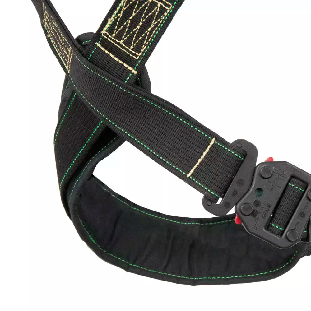 Arc Flash Full Body Harness DE 1D with QC Chest & Leg Straps - Heavy Duty Electrical Safety Gear for Utility Workers & Industrial Protection