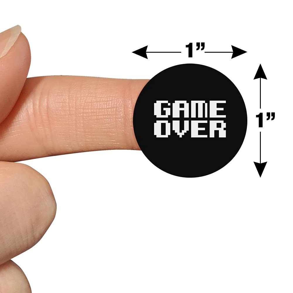 Game Over Gamer Pixel Font Stickers - Geek Planner & Calendar Decals for Scrapbooking, Crafting, DIY Projects - Perfect for Journals, Laptops, Water Bottles
