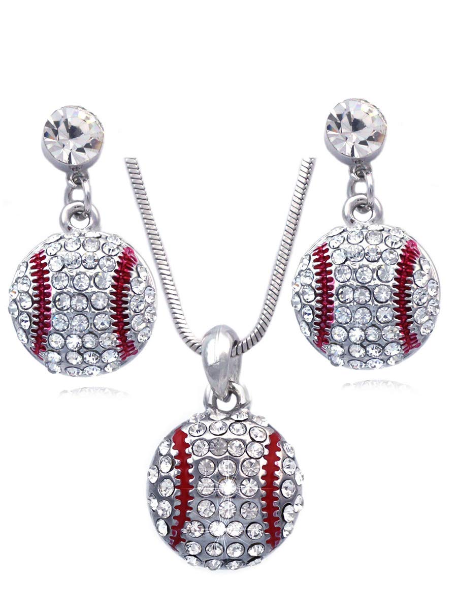 Sporty Ball Stud Dangle Hook Earrings - Trendy Fashion Jewelry for Women - Perfect for Gym, Workout & Casual Wear
