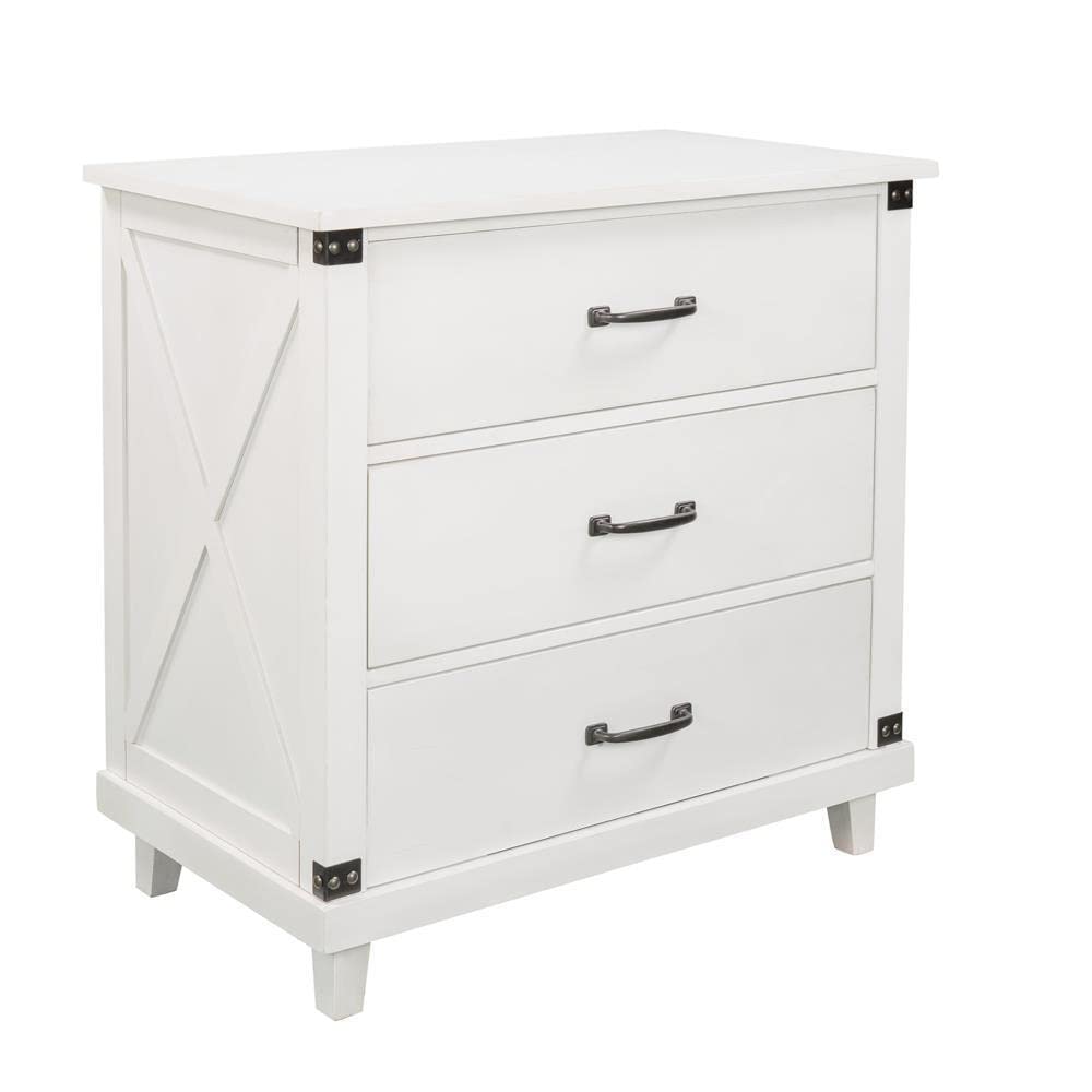 Modern Nightstand with 3 Drawers - Bedside Table with Storage, Small End Table for Bedroom, Compact Dresser for Small Spaces | Perfect for Apartment Living, Guest Rooms & Cozy Bedrooms