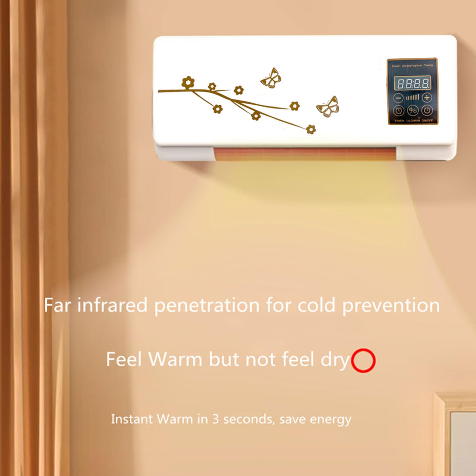 Mini Air Conditioner & Heater with Remote Control - Wall Mount AC Unit for Bedroom & Living Room | Portable Cooling & Heating Solution for Small Spaces