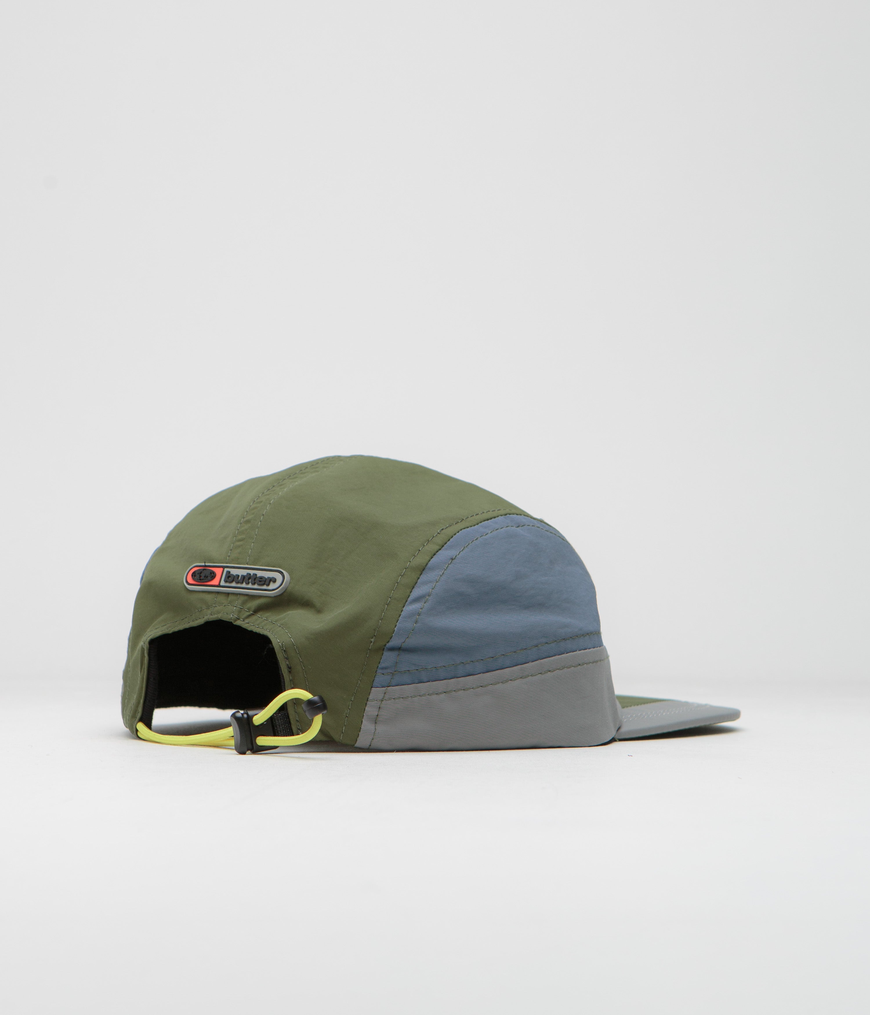Butter Goods Cliff 4 Panel Cap - Army Green Snapback Hat for Men & Women | Streetwear Fashion Accessory for Outdoor Activities & Casual Wear