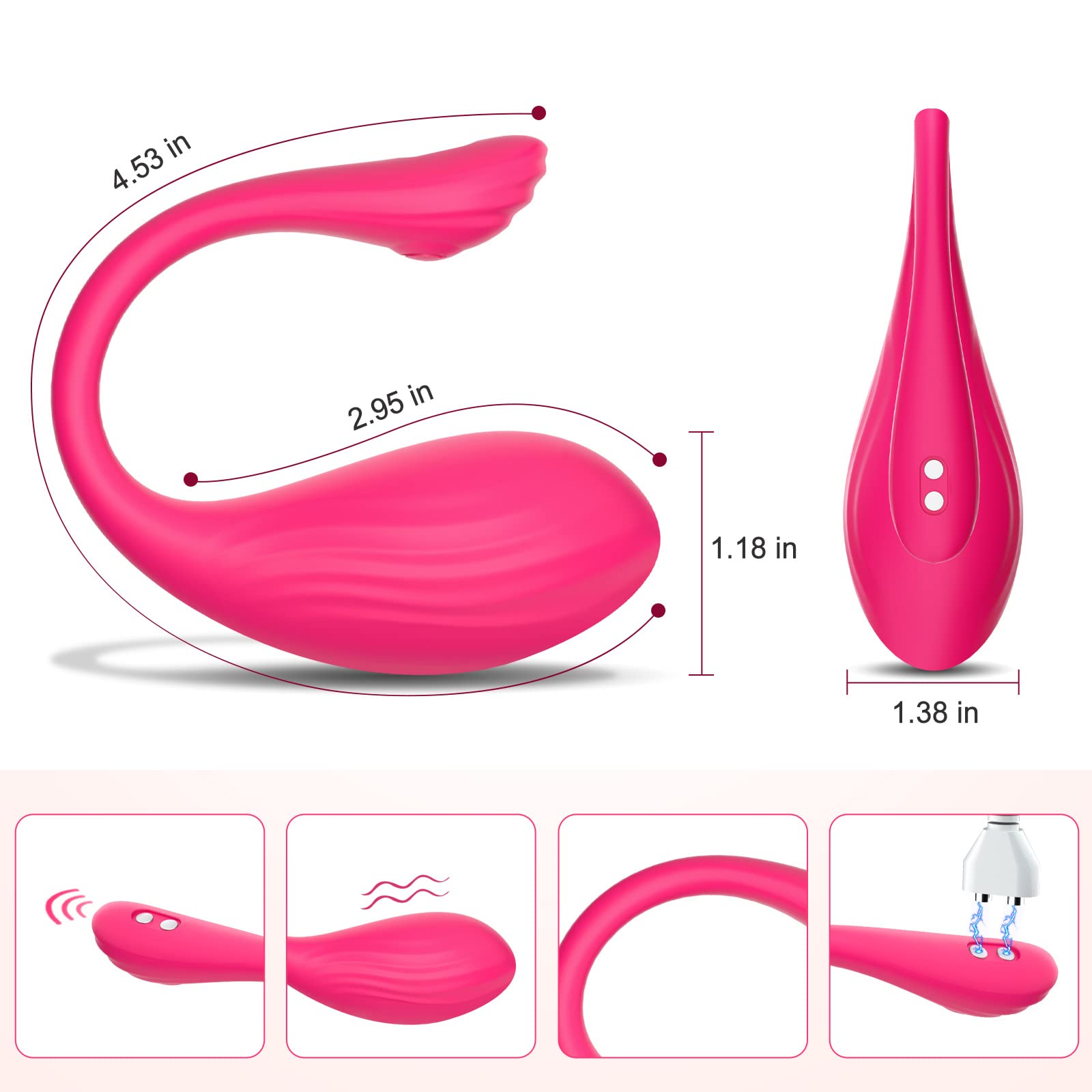 Remote Control Vibrating Egg for Women - APP Controlled Bullet Vibrator, Clitoral & G-Spot Stimulator, Rechargeable Waterproof Sex Toy for Couples - Perfect for Long Distance Play & Romantic Nights