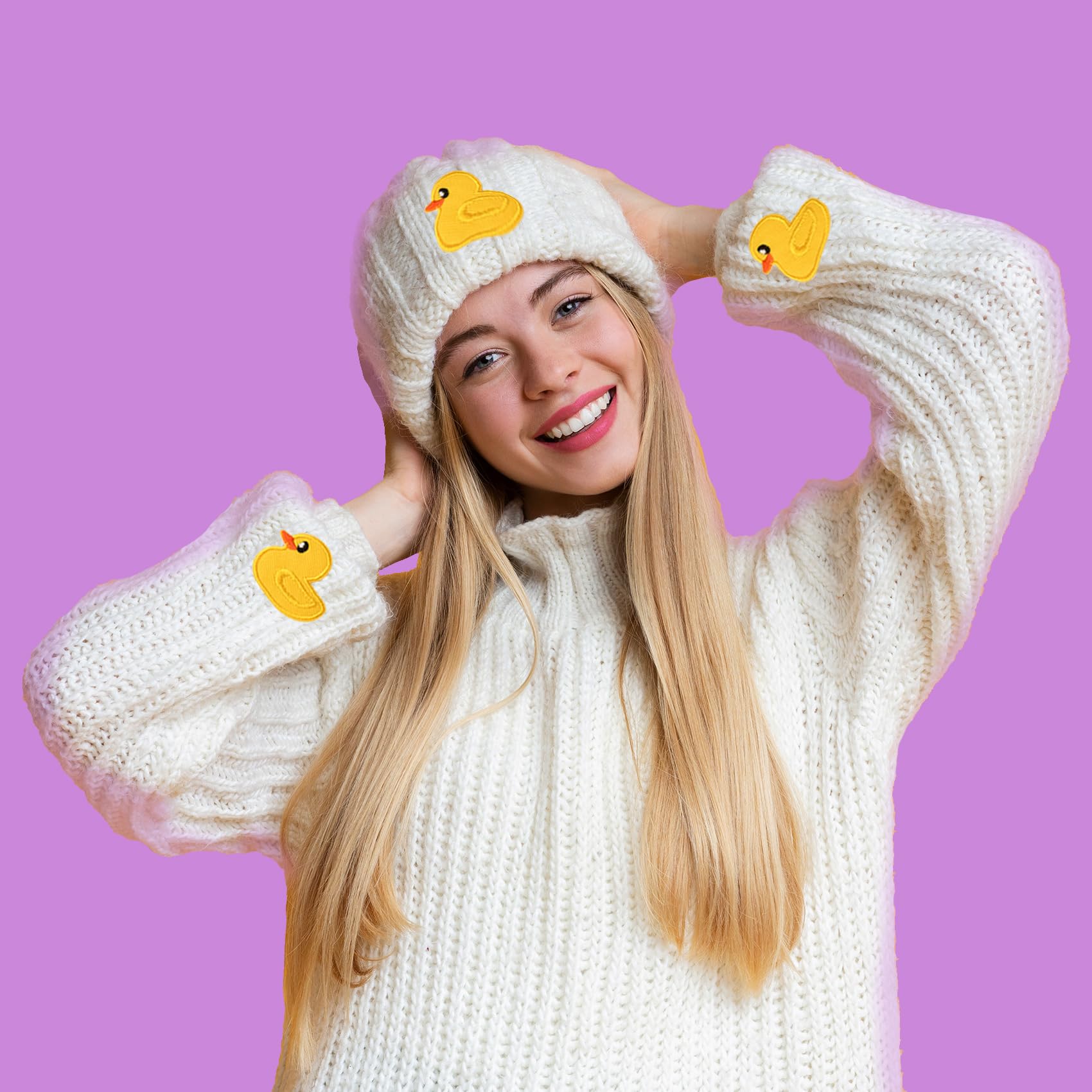 10 Pieces 2.28 Inch Cute Yellow Duck Embroidered Iron-On Patches for DIY Clothes, Jackets, Caps - Sewing Craft Decoration for Kids & Adults - Perfect for Costumes, Backpacks, Denim Repair & Fashion Upcycling