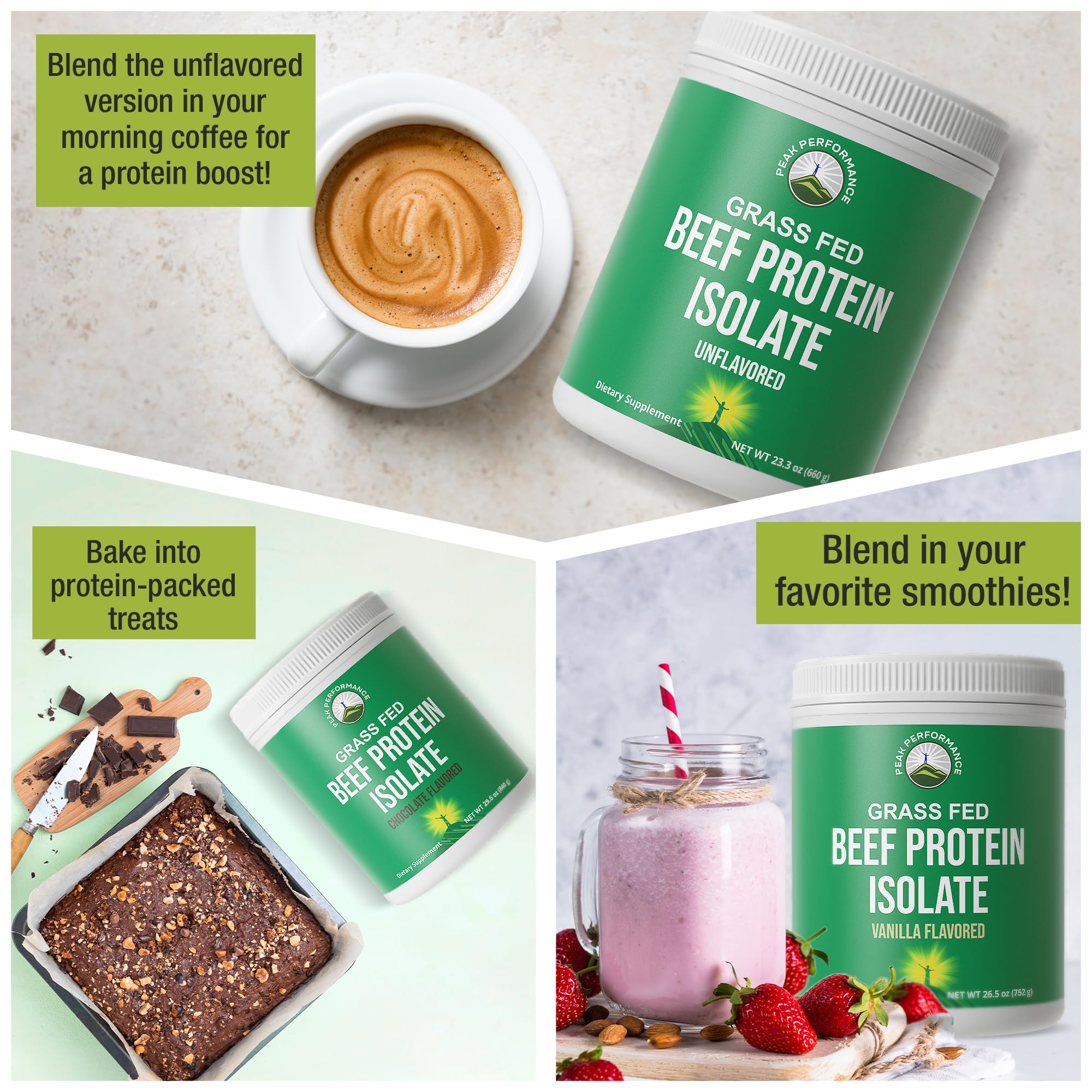 Grass Fed Beef Protein Powder - Lactose Free, Vanilla Flavor | Great Tasting Beef Protein Isolate for Muscle Building | Paleo, Carnivore & Dairy-Free Supplement | Ideal for Post-Workout Recovery & Low-Carb Diets