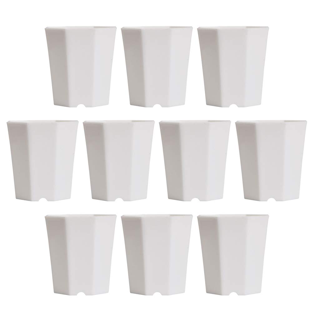 DOITOOL 10 Pack Simple Versatile Octagonal Succulent Plant Pots - Small Flower Pots for Indoor & Outdoor Decor, Home Garden, Office Desk, and Wedding Centerpieces
