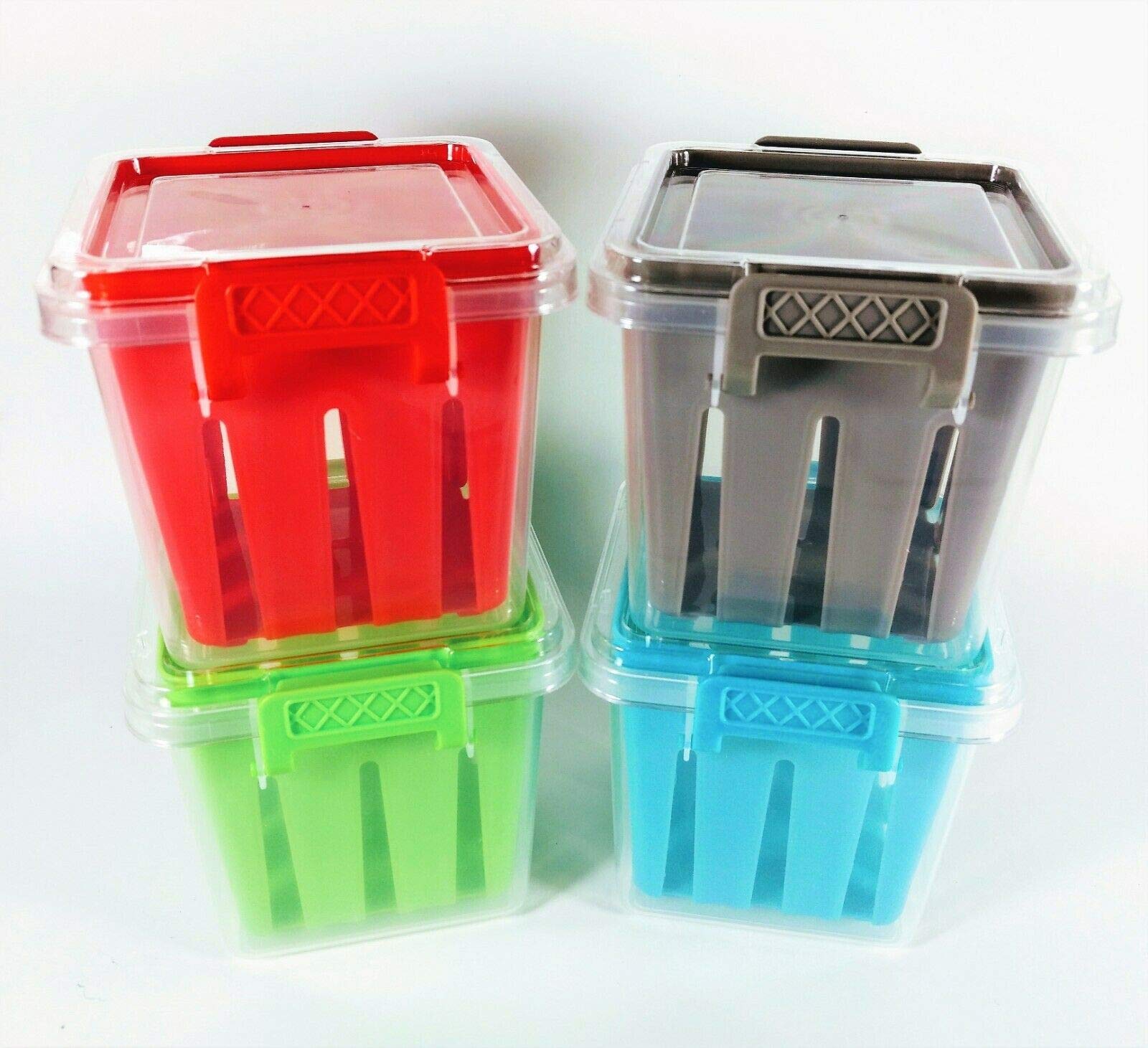 BPA-Free 2-Pack Fruit and Vegetable Storage Containers | Silver Gray Food Basket for Fresh Produce | Perfect for Kitchen, Fridge & Meal Prep Organization