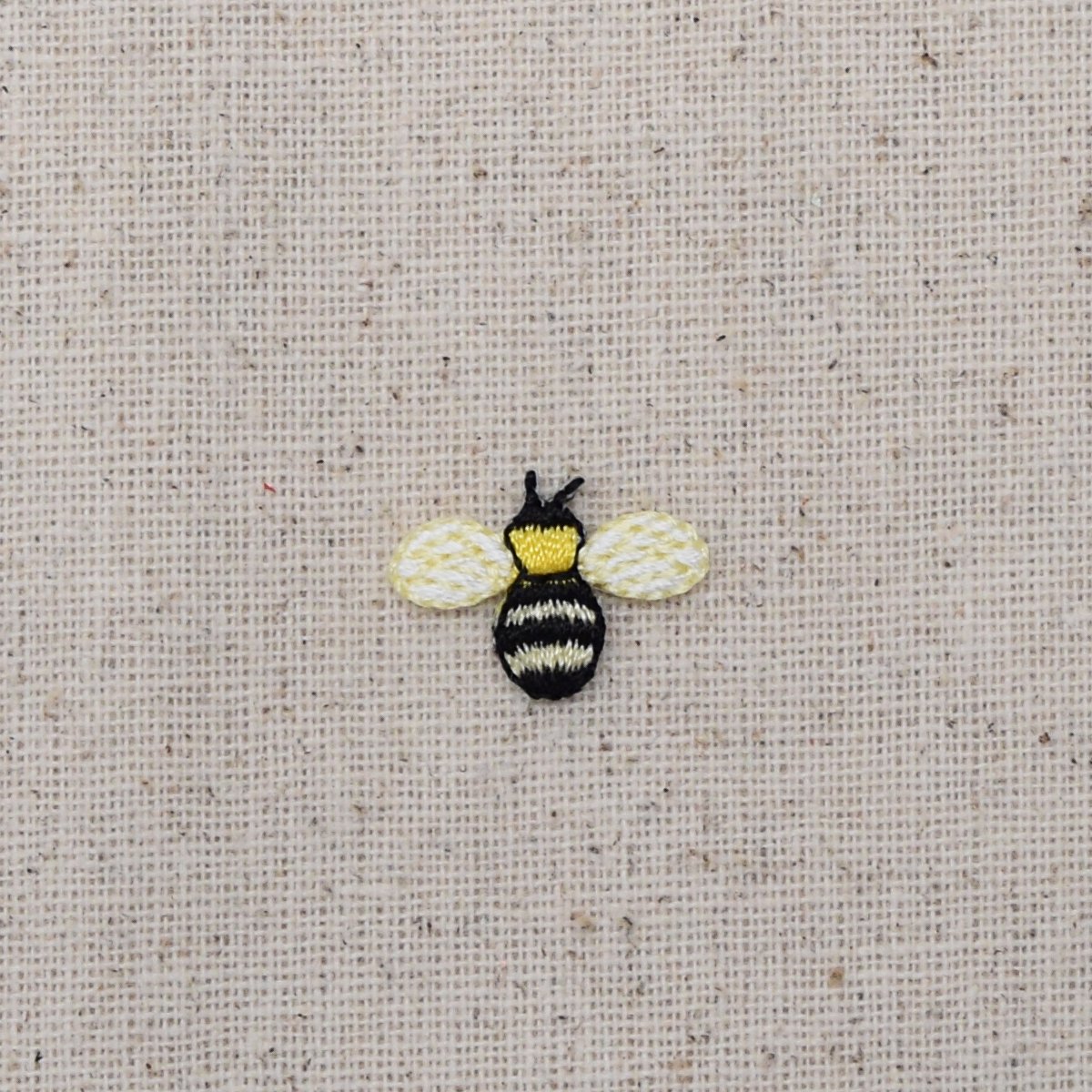 Mini/Small Bee Iron On Patch - Yellow & Black Embroidered Applique for DIY Crafts, Jackets, Backpacks & Costume Design