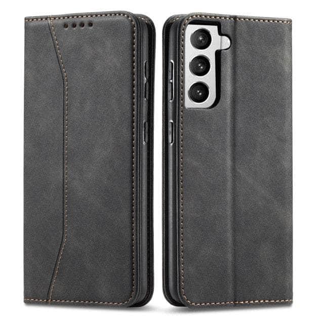 Premium Genuine Leather Wallet Case for Samsung Galaxy S22 Plus - Slim Protective Cover with Card Slots | Perfect for Business, Travel & Everyday Use