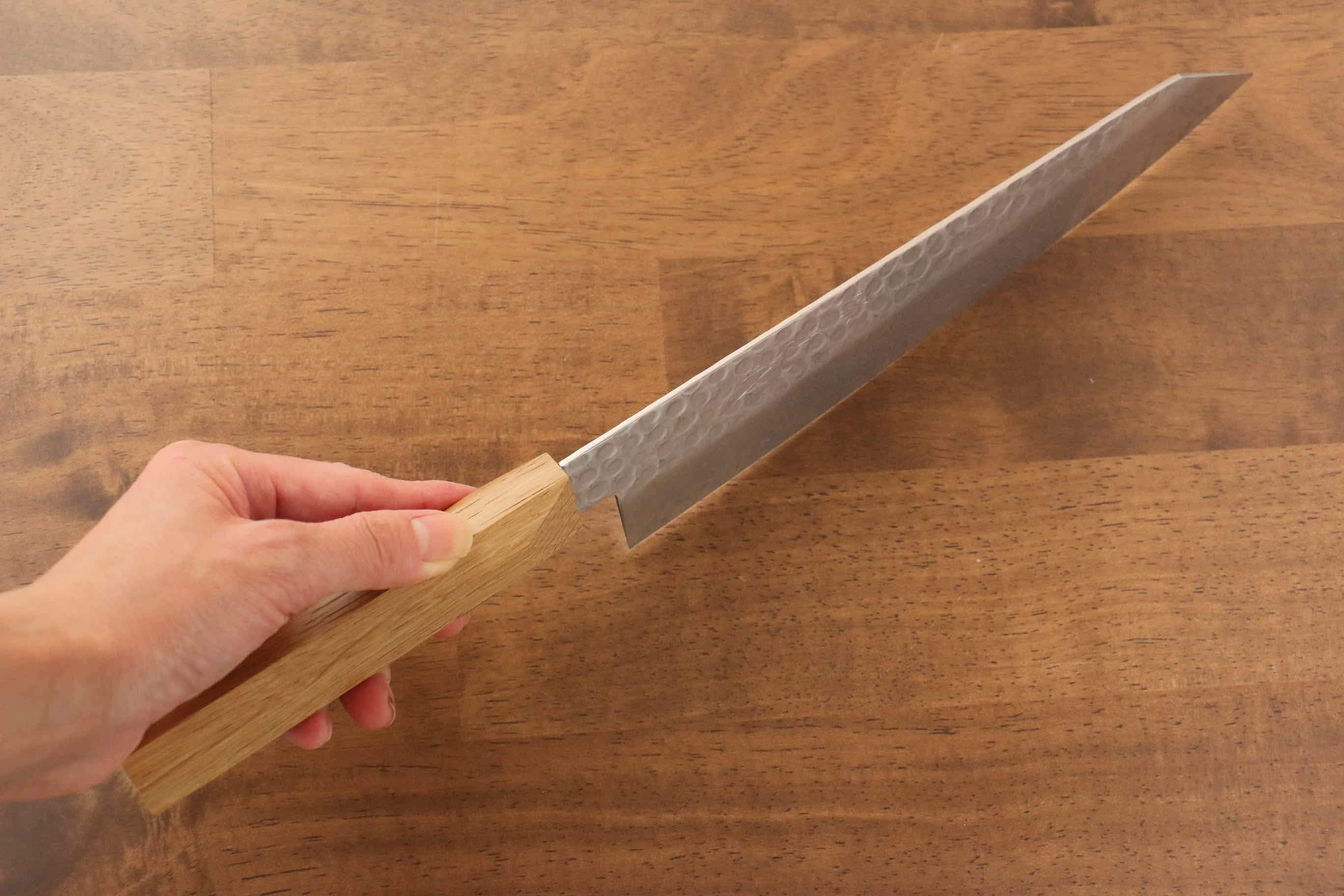 Premium Jikko VG10 17-Layer Damascus Gyuto Chef Knife 230mm (9 Inch) with Oak Handle - Professional Japanese Kitchen Knife for Slicing, Dicing & Meat Cutting