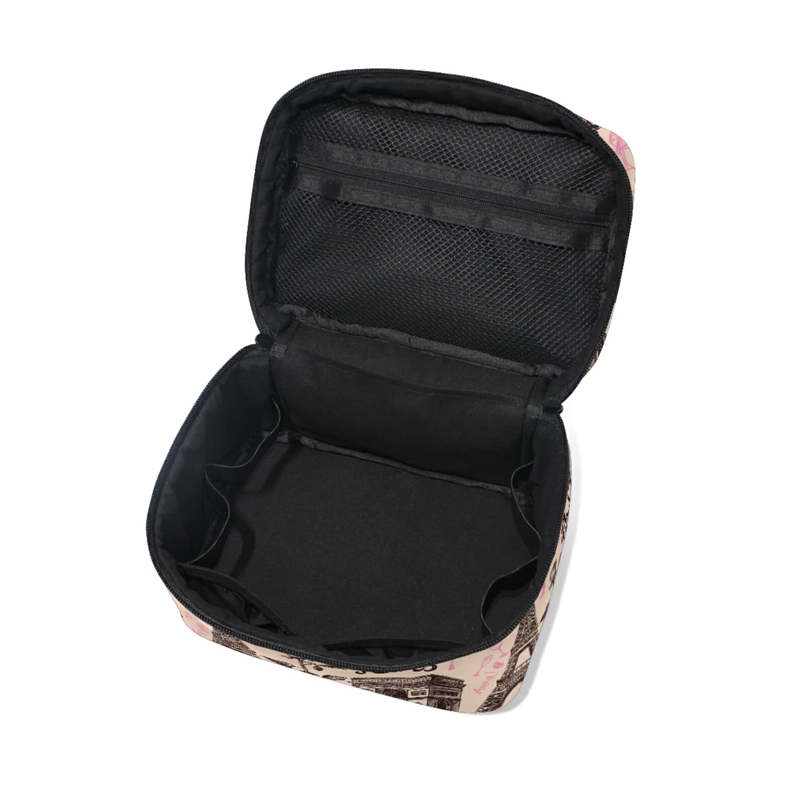 Stylish Paris Eiffel Tower Makeup Bag for Women - Waterproof Cosmetic & Toiletry Travel Organizer - Perfect for Travel, Gym, and Daily Essentials Storage