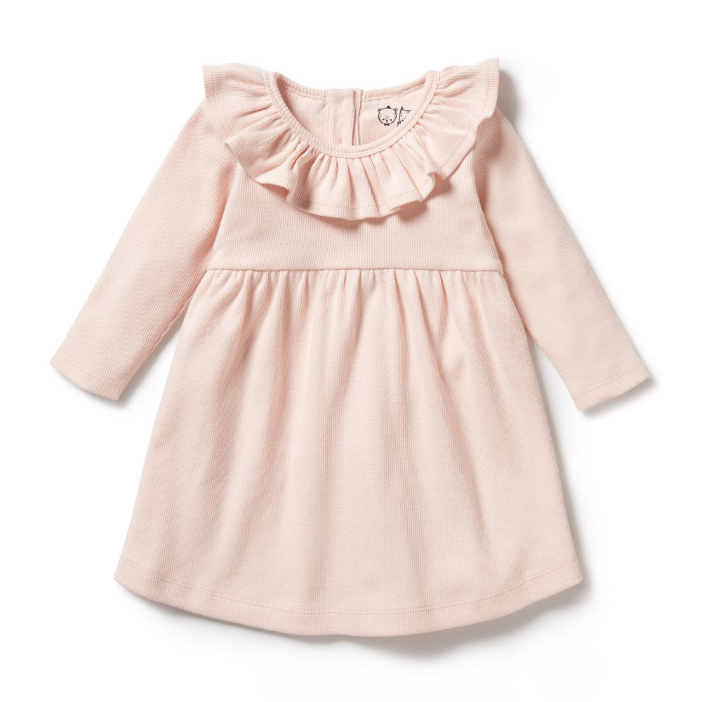 Pink Organic Cotton Ruffle Dress for Girls - Soft & Comfortable Toddler Summer Outfit - Perfect for Parties, Photos & Special Occasions