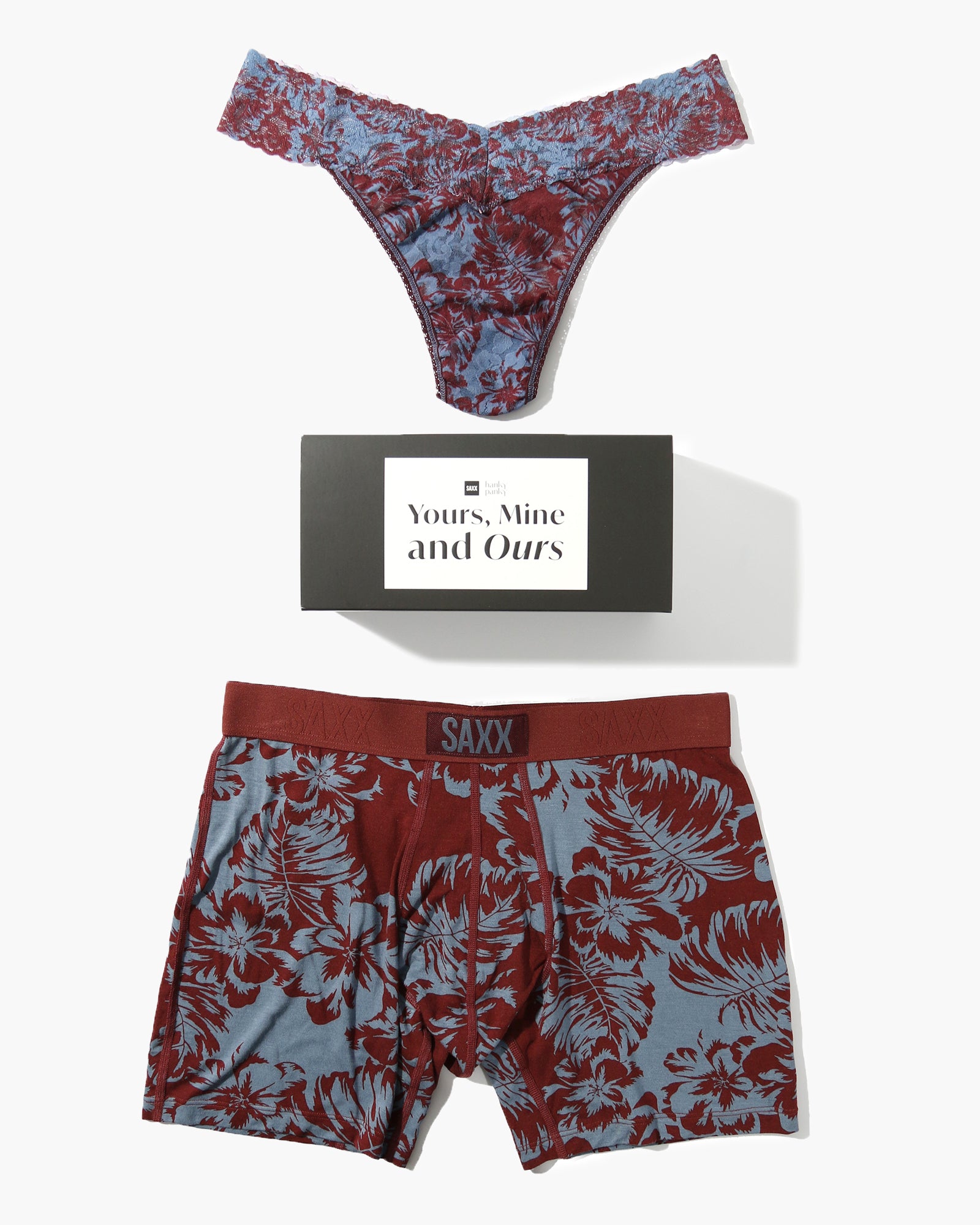 Yours & Mine Hanky Panky Collaboration - Matching Couple Underwear Set | Romantic Lingerie for Valentine's Day & Anniversary Gifts | Perfect for Date Nights & Special Occasions