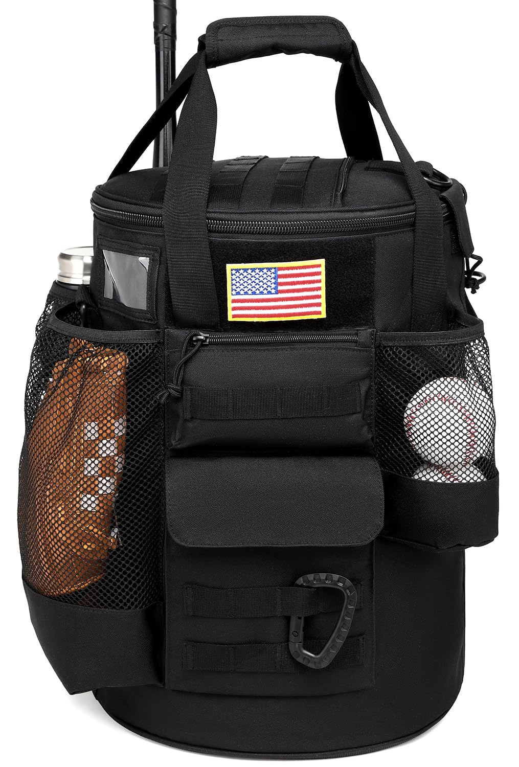 6 Gallon Baseball Bucket Bag - Tactical Coaches Organizer with Padded Seat for Balls, Bats & Gloves | Waterproof Softball Equipment Storage | Perfect for Dugout, Practice & Games