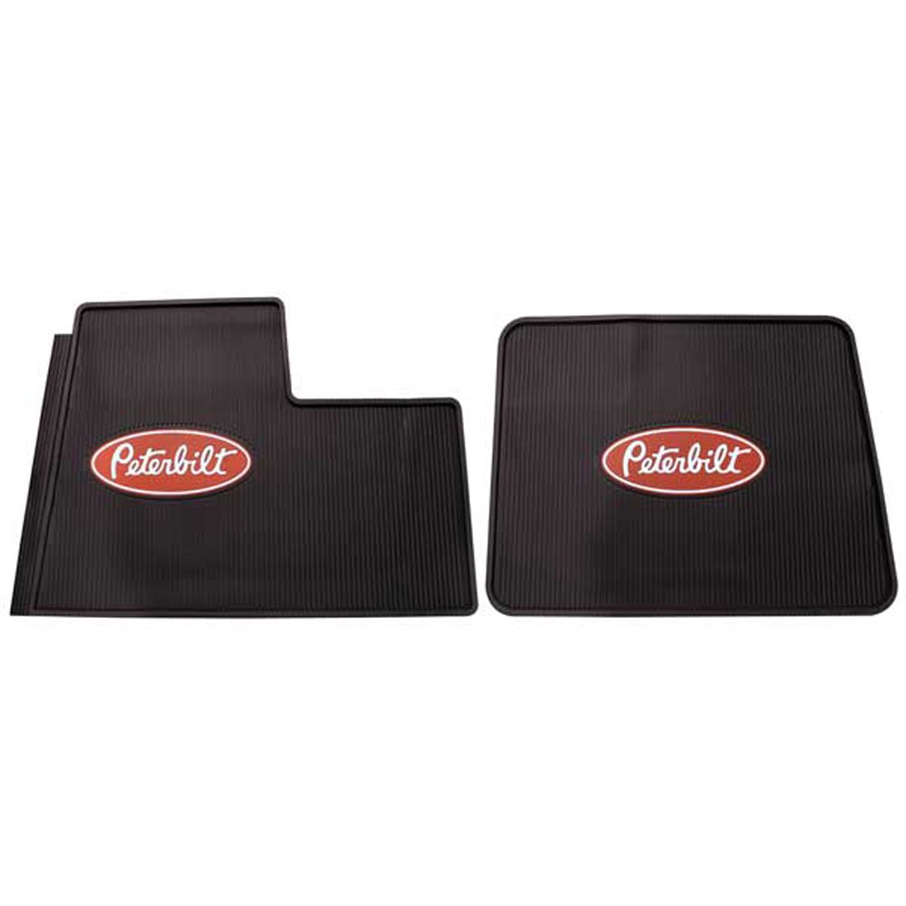 Premium Rubber Semi Truck Floor Mats with Motors Logo - Heavy Duty All-Weather Protection for 2005 & Newer Models - Perfect for Long Haul Trucking & Commercial Vehicles