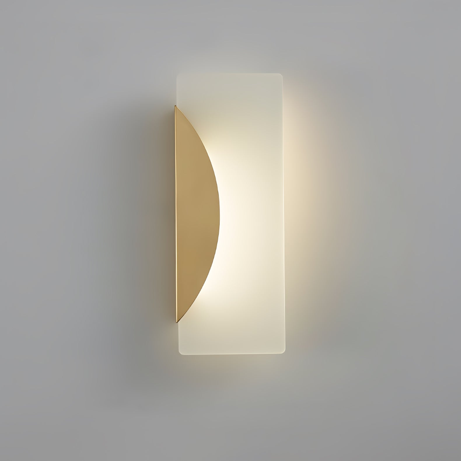 Modern Rectangular Acrylic Wall Sconce - Sleek LED Light Fixture for Bedroom, Living Room & Hallway Decor - Dimmable Indoor Wall Lighting