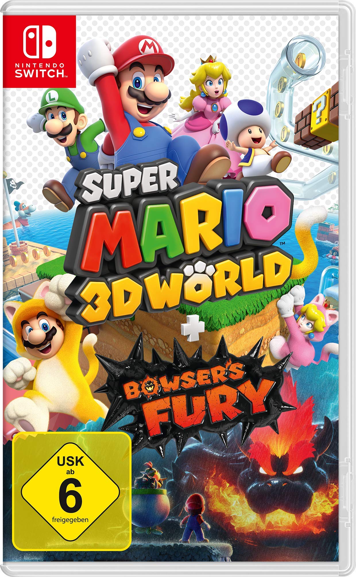 Nintendo Switch Lite Console - Yellow Edition with Super Mario 3D World + Bowser's Fury Game Bundle | Portable Gaming for Travel, Commute & Home Entertainment