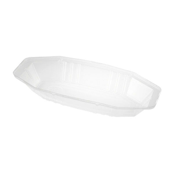 12-Pack Clear Elegant Hard Plastic Serving Boats - Perfect for Party Appetizers, Desserts, and Catering Displays
