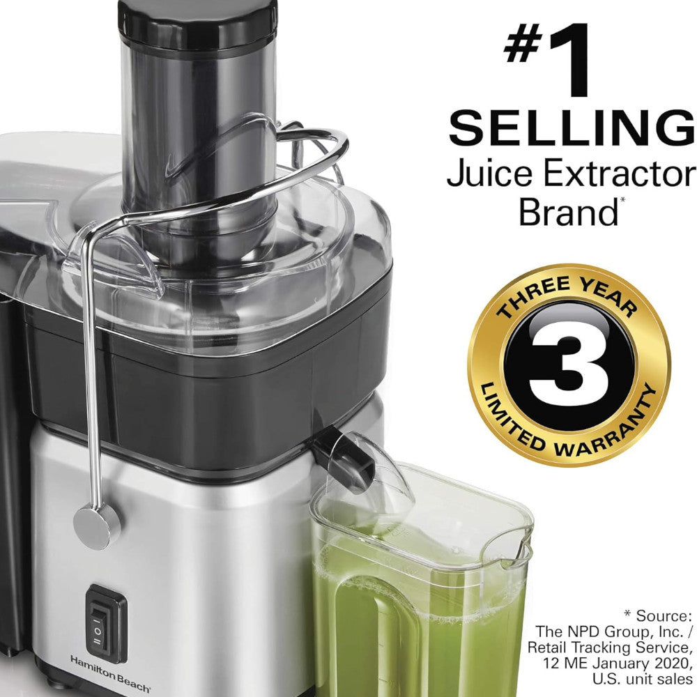 Best Hamilton Beach Whole Fruit Juicer Machine 67840 - Centrifugal Juice Extractor for Fresh Orange, Apple & Carrot Juice - Perfect for Home Kitchen & Healthy Lifestyle
