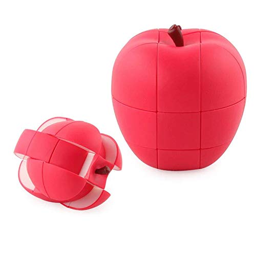 Kiditos Apple Shaped Speed Cube - 3x3 Magic Puzzle Twisting Educational Toy for Kids - Perfect for Brain Training, STEM Learning & Classroom Activities