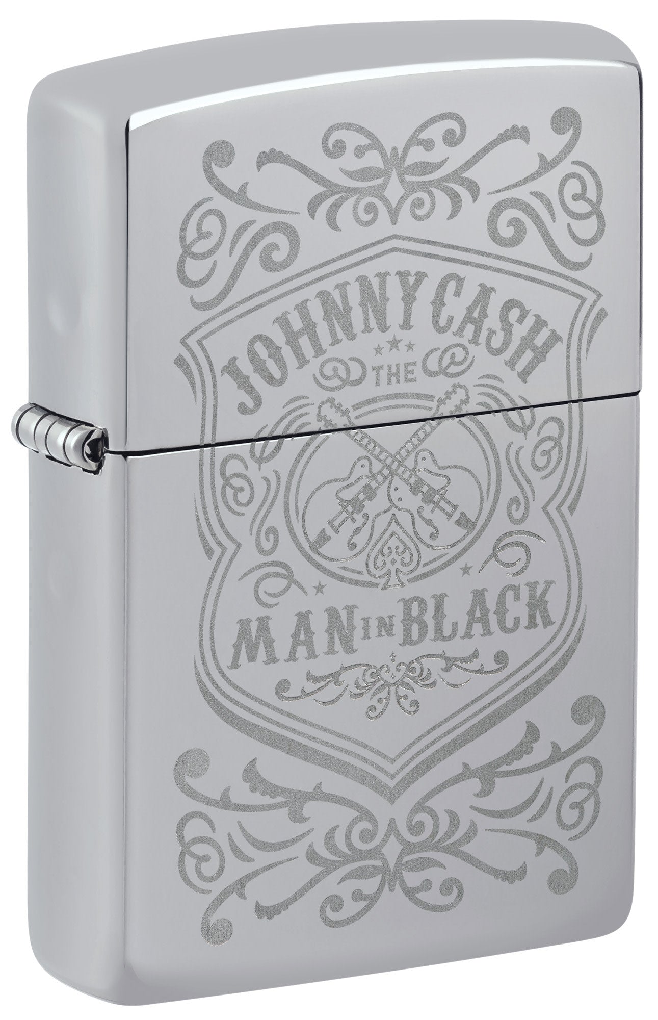 Johnny Cash High Polish Chrome Plated Guitar Pick - Perfect for Collectors, Musicians & Gift Giving