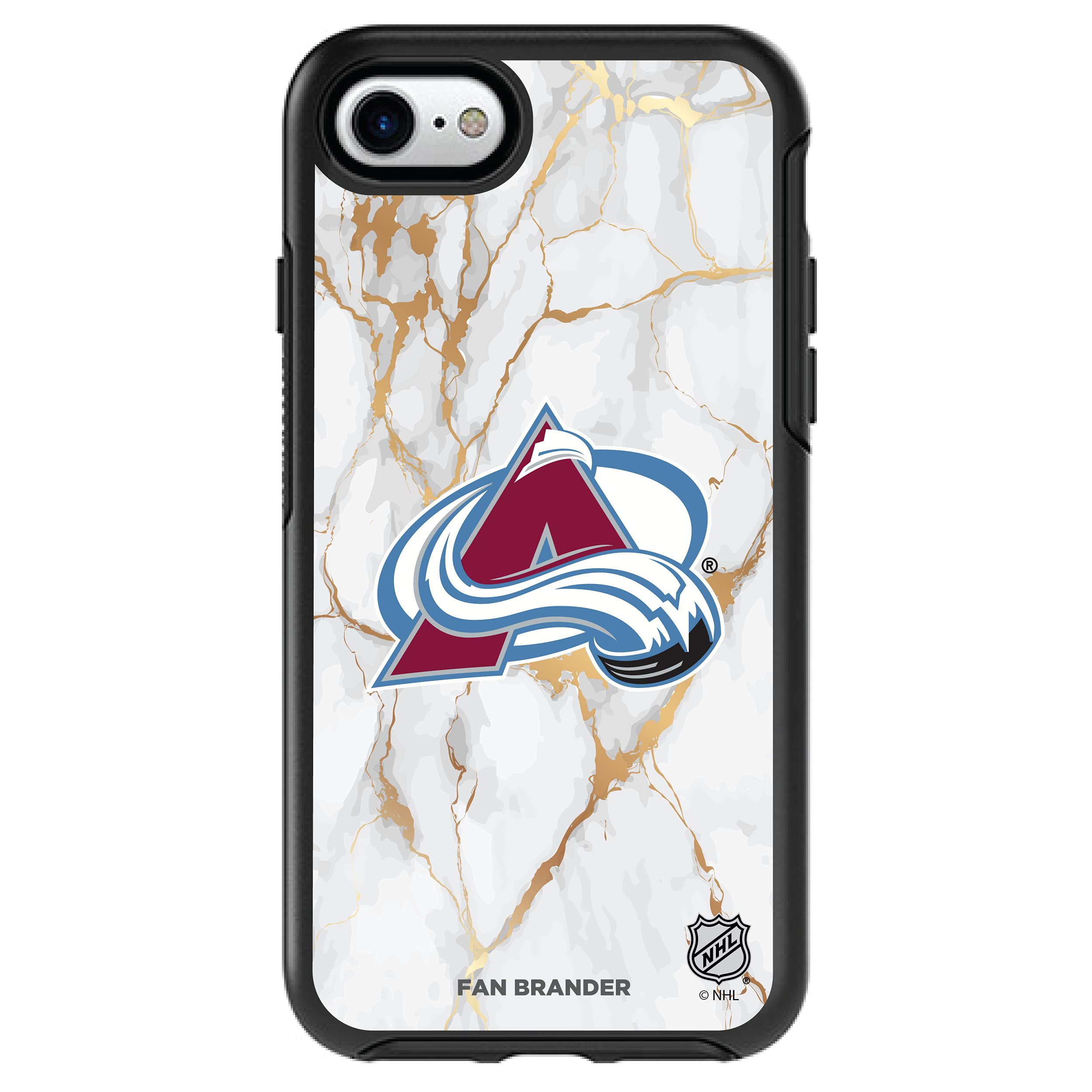 NHL OtterBox Symmetry iPhone Case - White Marble Design for Sports Fans