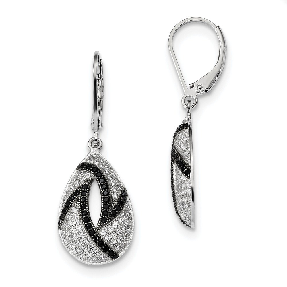 Elegant Sterling Silver & CZ Teardrop Leverback Earrings for Women | Hypoallergenic Dangle Earrings | Perfect for Weddings, Parties & Date Nights