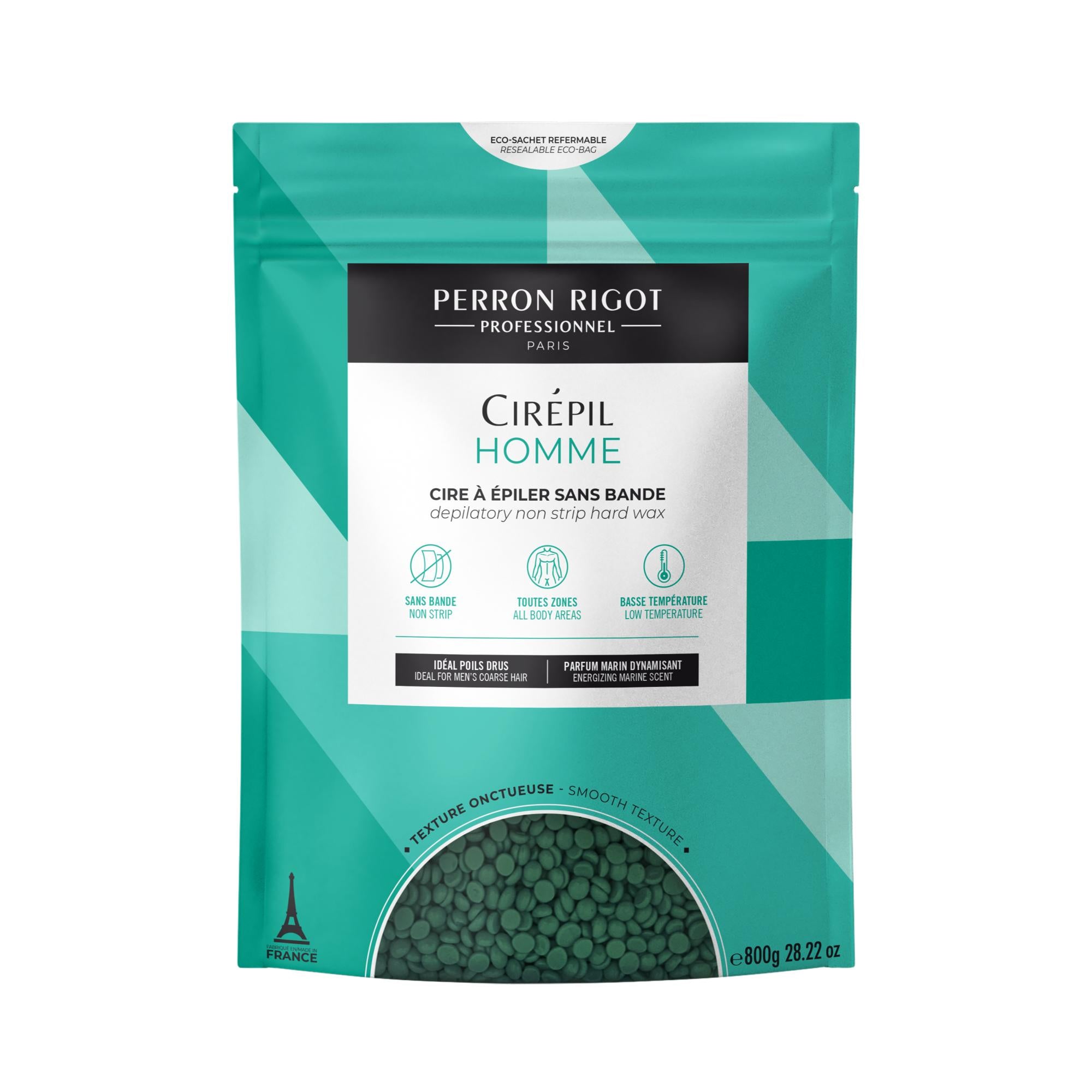 Cirepil Hard Wax Beads for Men - 1.8 lbs Professional Hair Removal Wax - Ideal for Salon & Home Use on Legs, Chest & Back