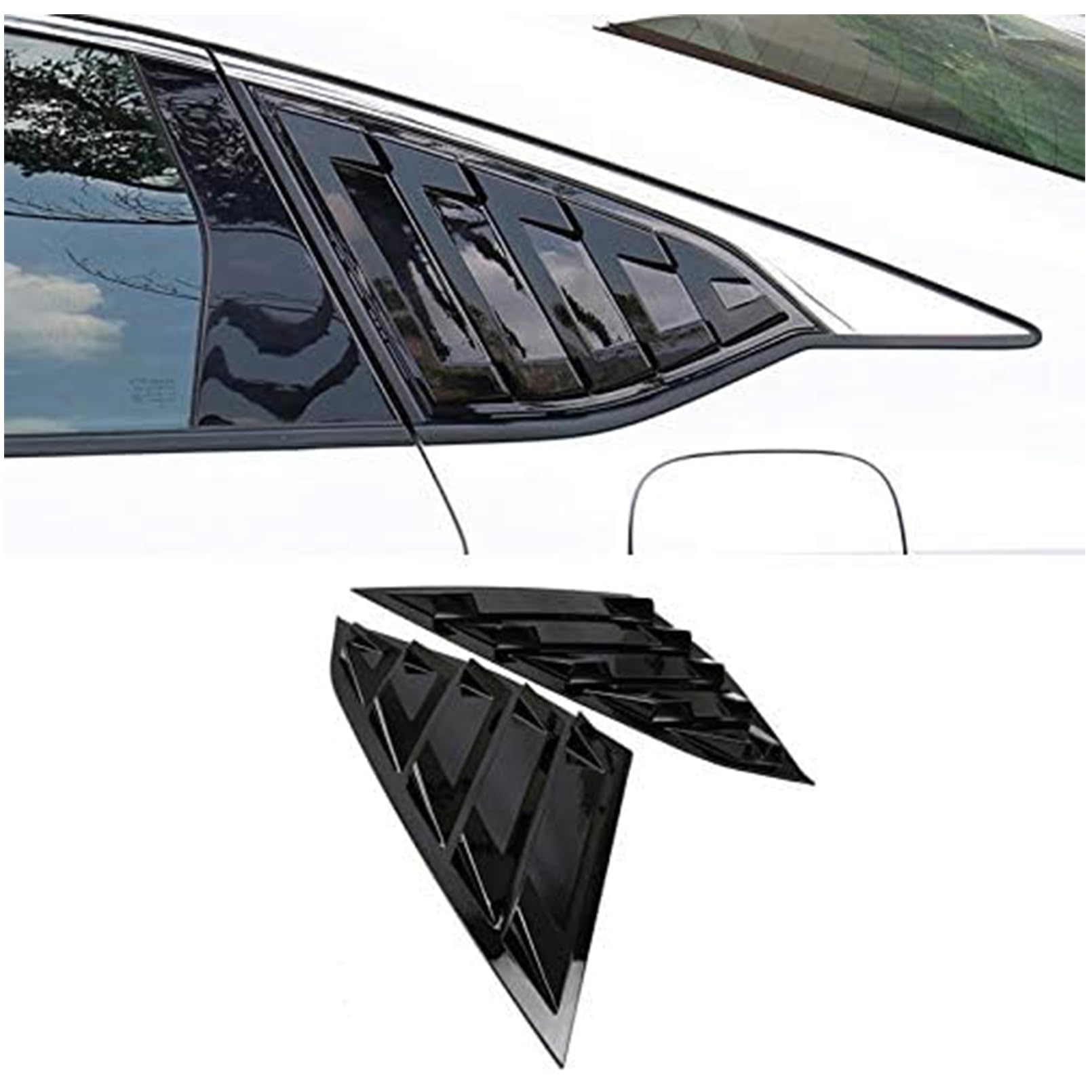 Honda Accord 2018-2022 Side Window Louvers Vent Cover Trim - Glossy Black Car Accessories (2PCS) | Enhance Style & Protection for Your Sedan