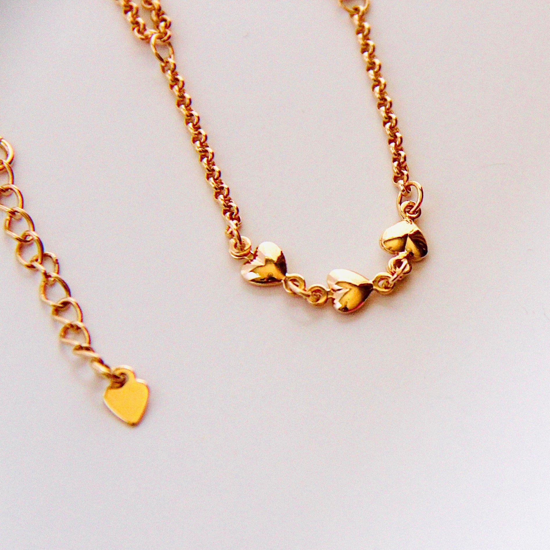Heart Hand Chain Necklace - Dainty Gold Layered Jewelry for Women - Perfect for Valentine's Day, Anniversary & Everyday Wear
