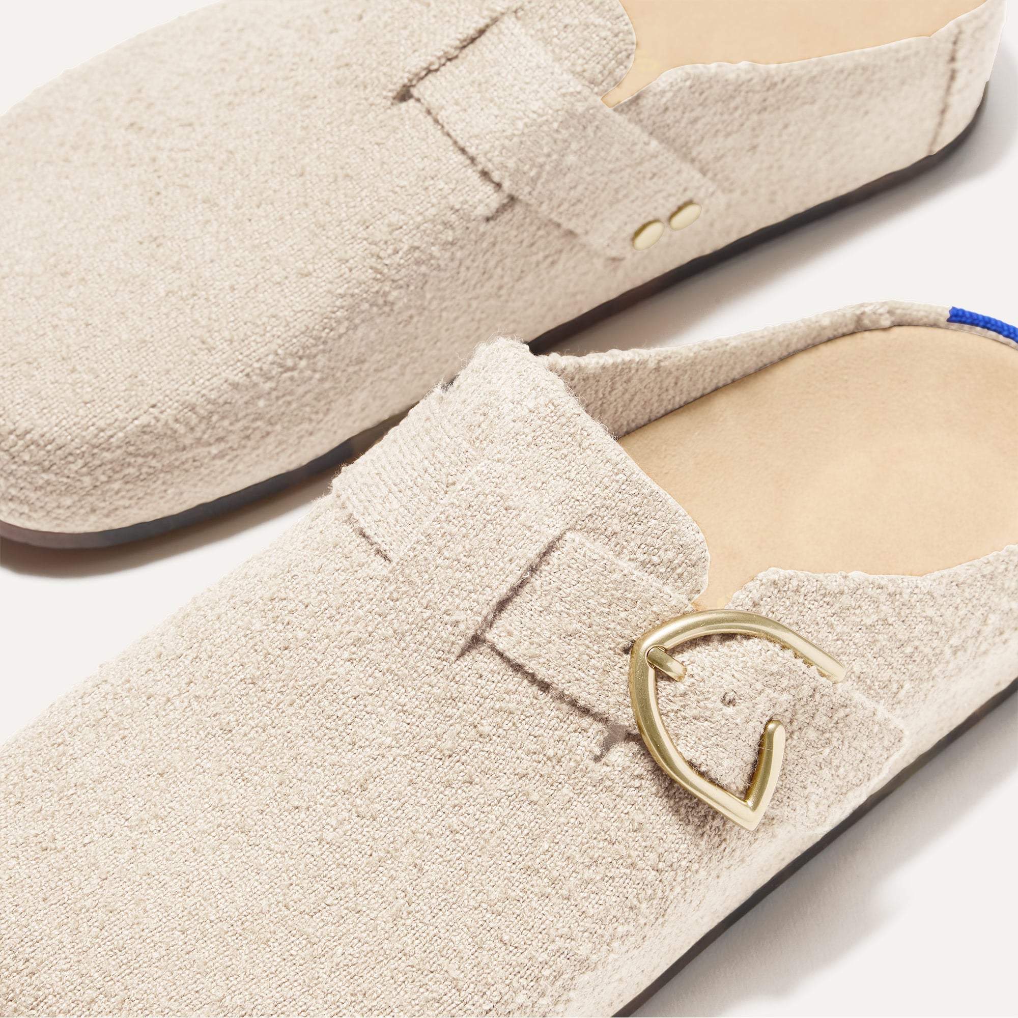 Honeybun Bouclé Buckle Clog - Comfortable Slip-On Shoes for Women, Casual & Home Use - Perfect for Lounging, Errands, and Indoor Wear