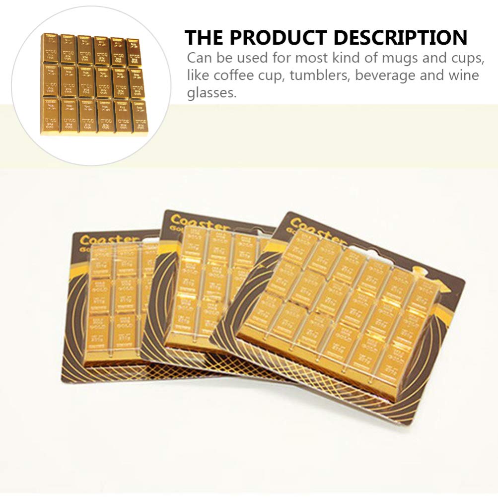 Hemoton 4-Piece Square Coaster Set - Absorbent & Decorative Table Placemats for Coffee, Tea, Cocktails - Perfect for Home, Bar, Party & Housewarming Gifts (Beige)