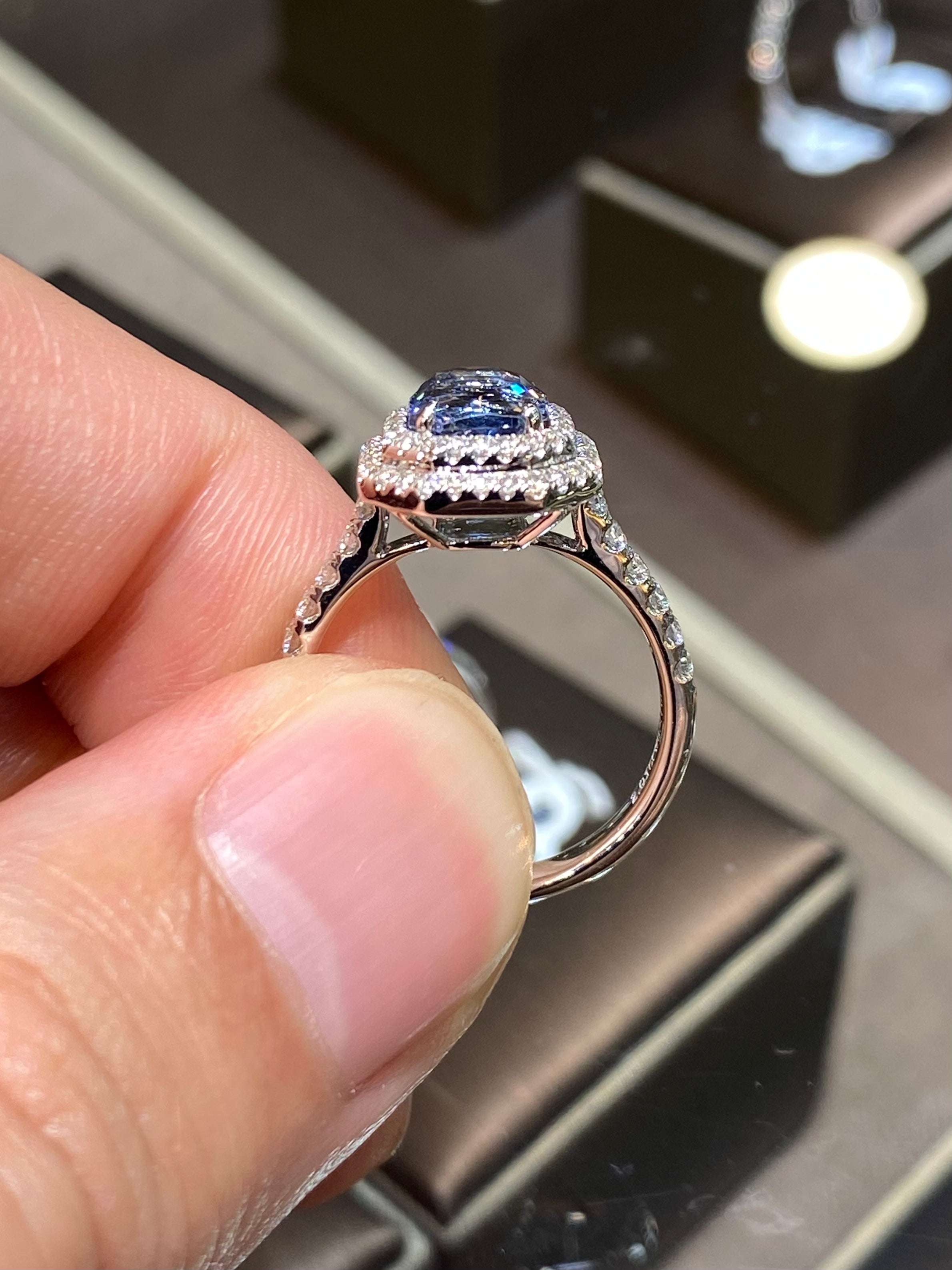 Natural Unheated Blue Sapphire 2.01ct Ring - Genuine Ceylon Sapphire Engagement Ring for Women, 925 Sterling Silver Wedding Band, Perfect for Proposals, Anniversaries & Special Occasions