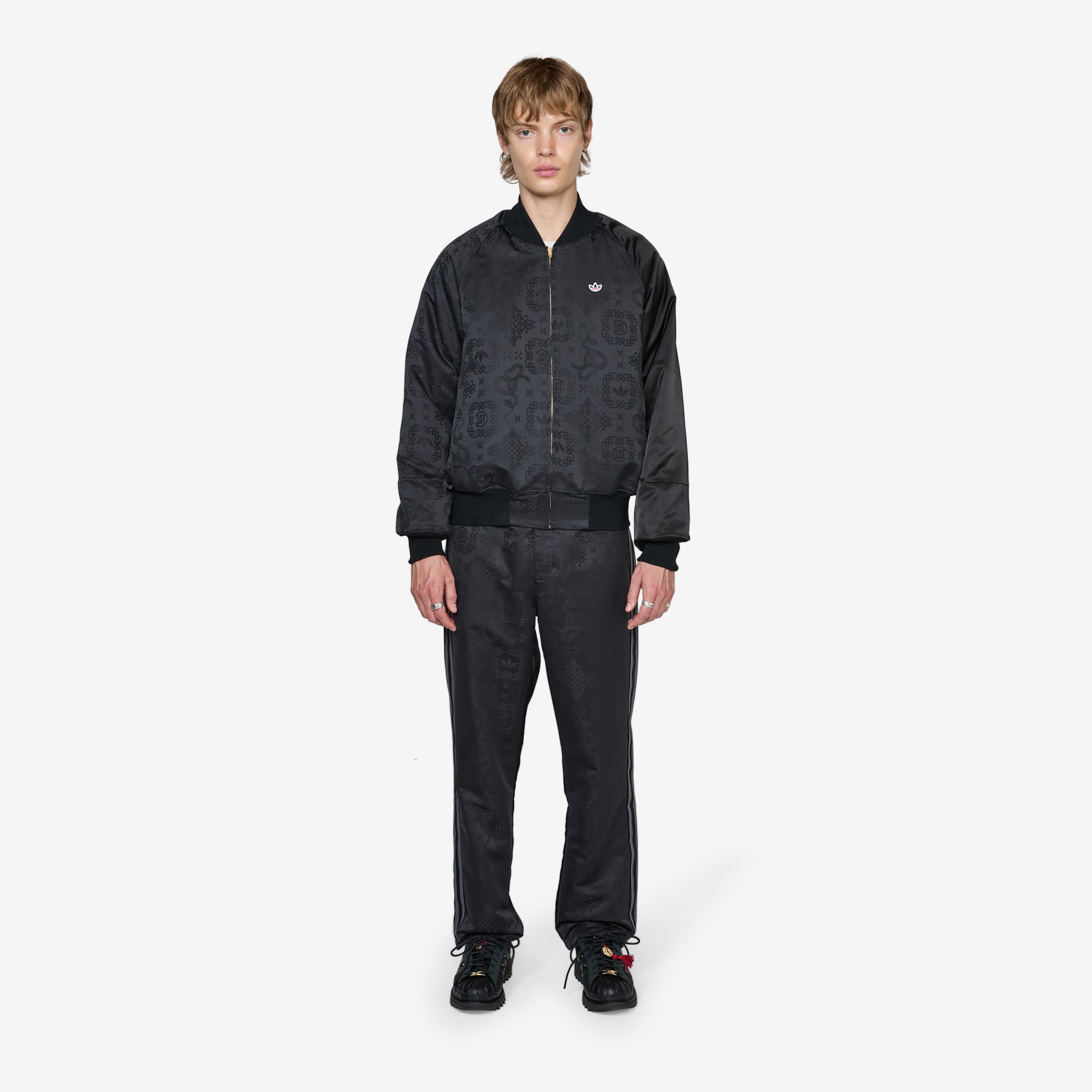 CLOT by Edison Chen x LNY Allover Print Pants Black - Stylish Streetwear for Men | Perfect for Lunar New Year Celebrations & Urban Fashion