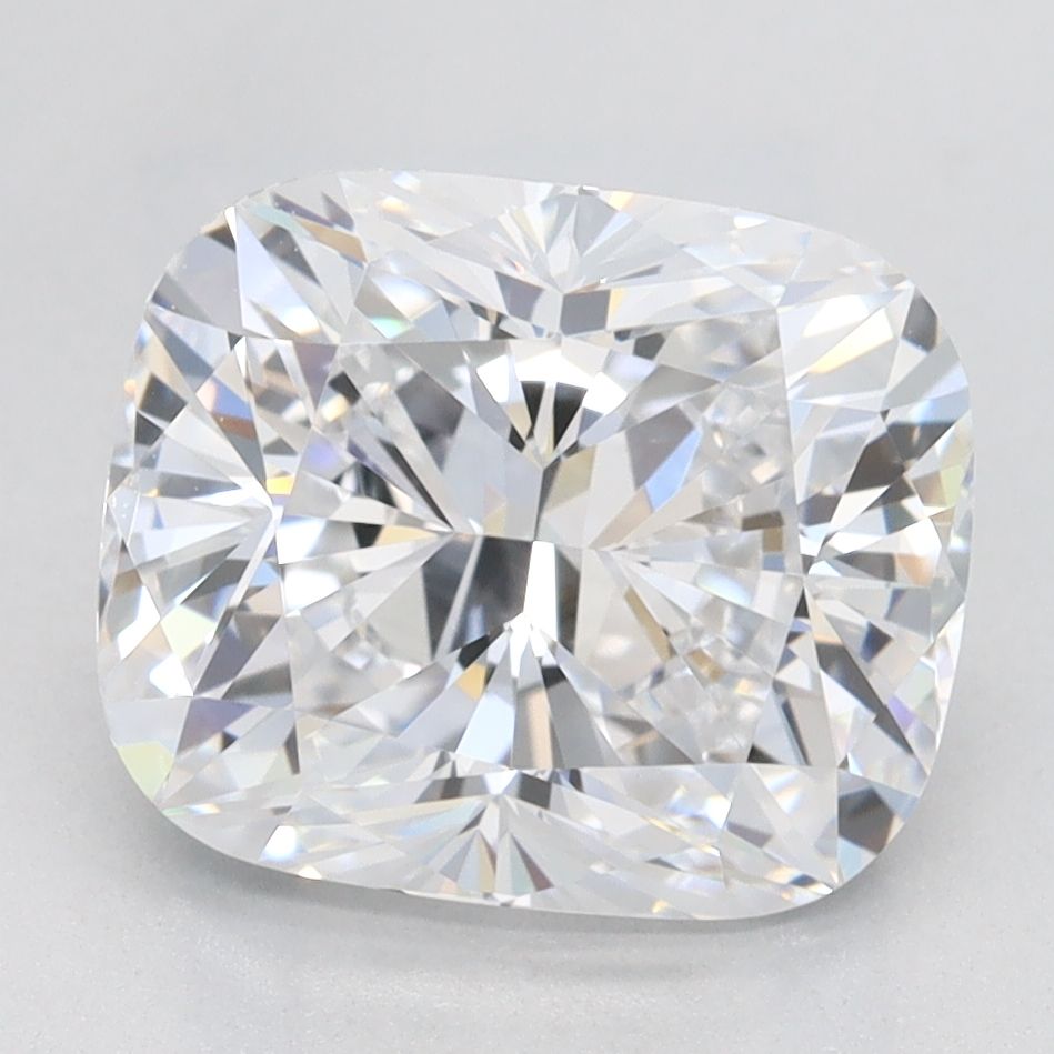 2.94 Carat D Color VVS1 Clarity Cushion Cut Lab-Grown Diamond for Engagement Rings & Fine Jewelry