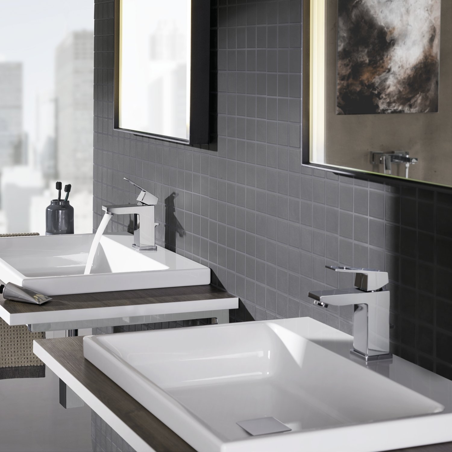 Grohe Eurocube 2339000E Single-Handle Bathroom Faucet with Water-Saving Technology - Perfect for Modern Vanities & Eco-Friendly Homes