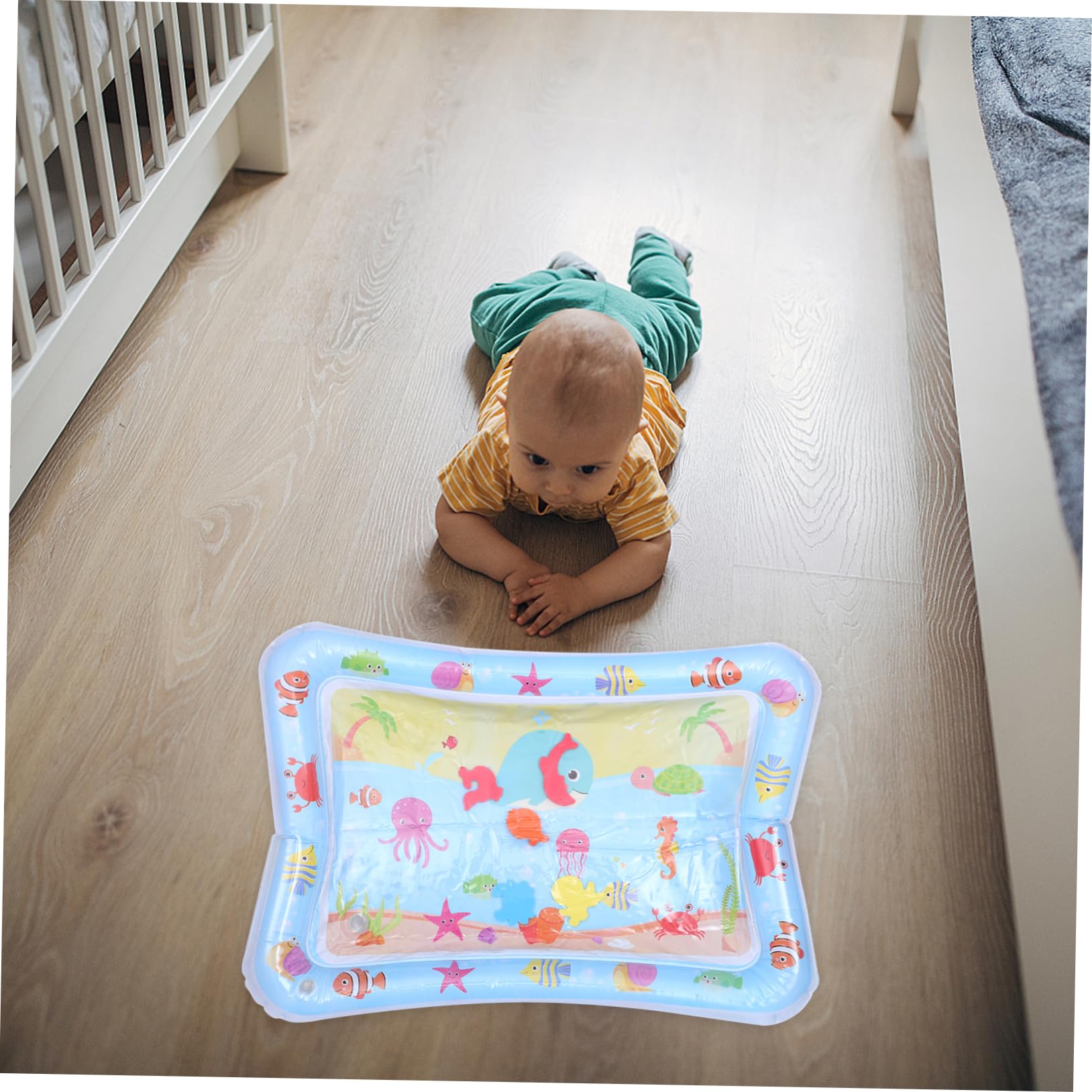 COOLHIYA Inflatable Water Cushion Toy Bathtub Sensory Play Mat - Durable PVC Baby Bath Mat for Sensory Play, Toddler Water Activity, and Outdoor Pool Fun