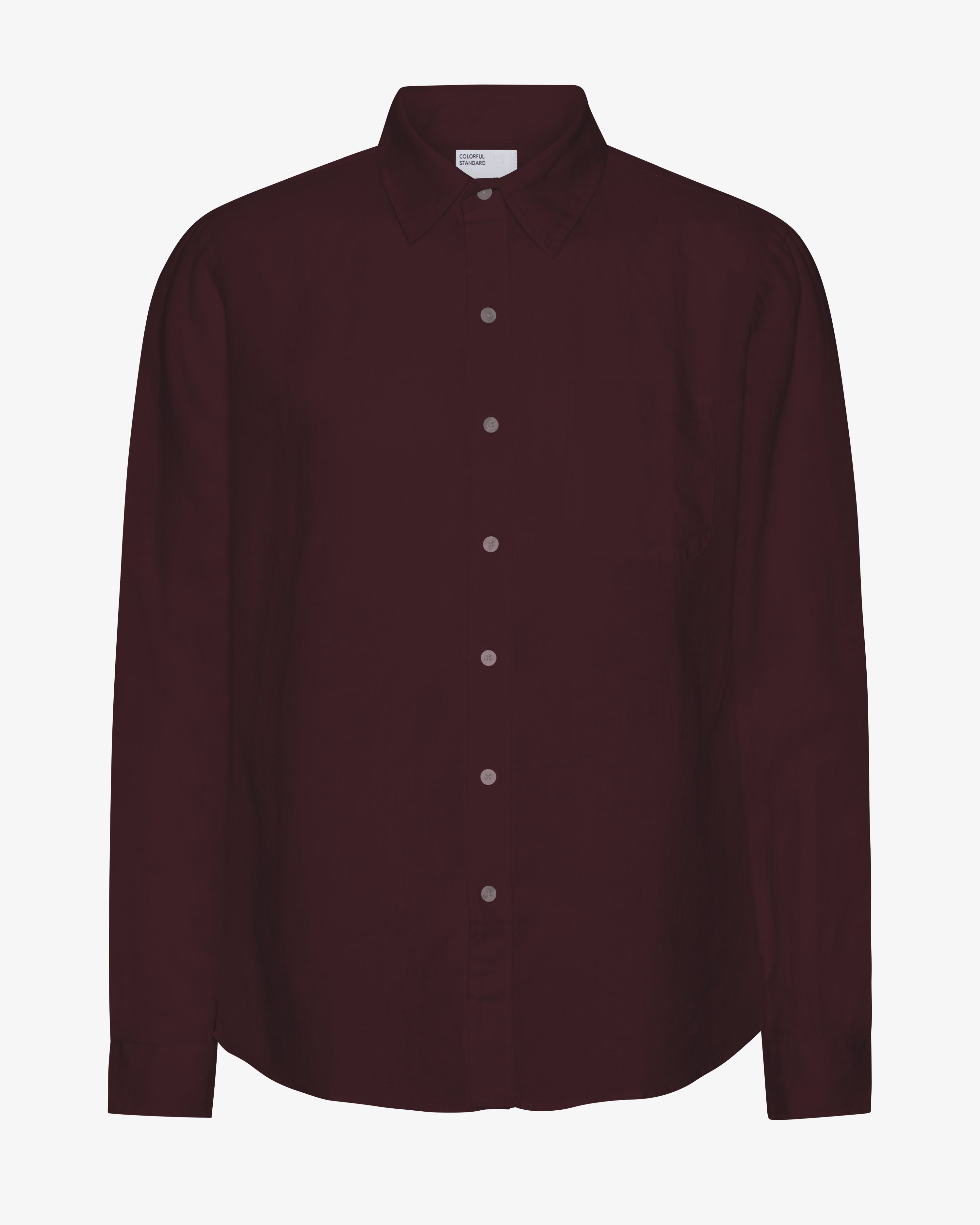 Premium Linen Shirt for Men - Breathable Oxblood Red Button Down Shirt - Casual Summer Office Wear & Vacation Outfit