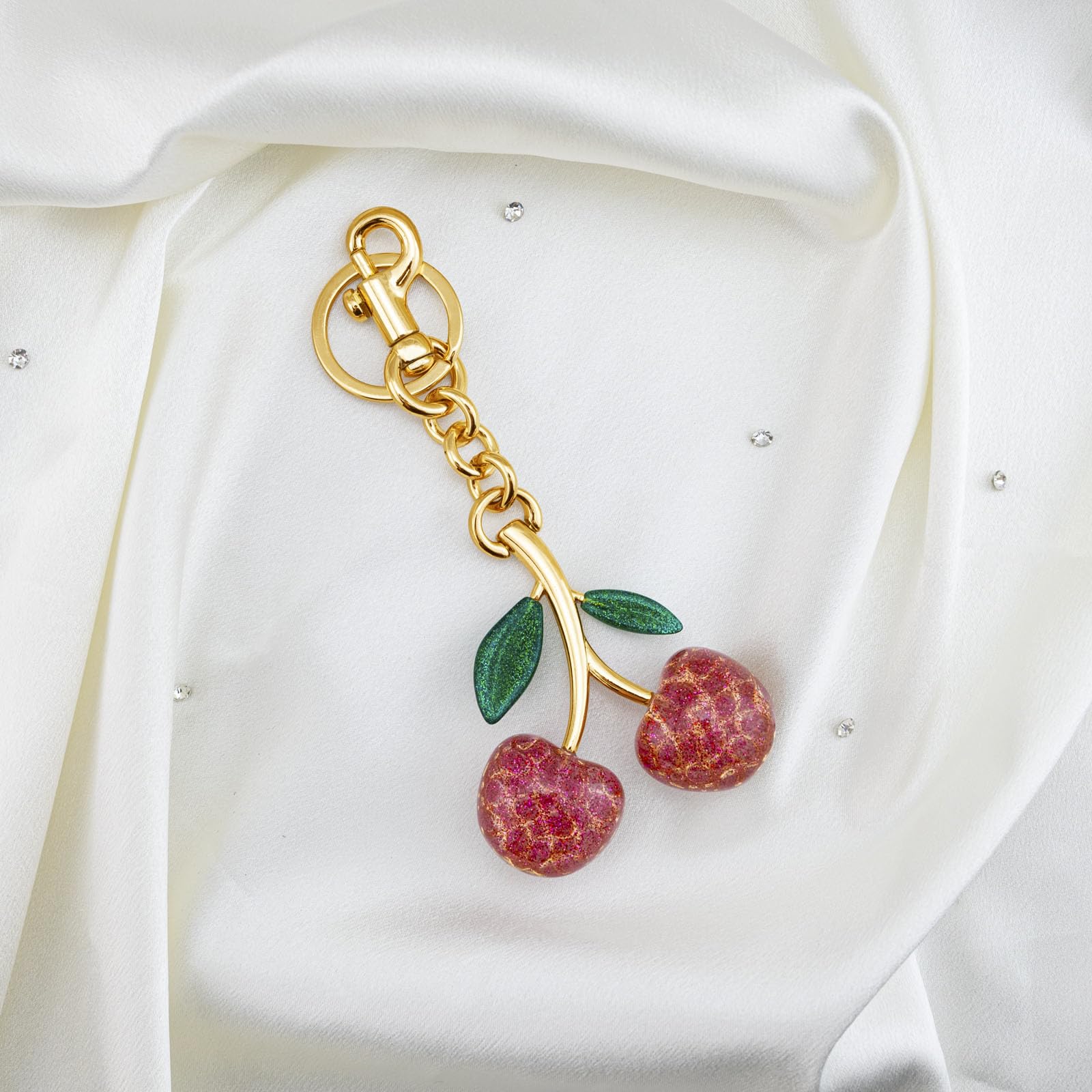 Aisity Cherry Bag Charms - Cute Purse Accessories for Women, Handbag Keychain Decorations, Unique Gifts for Her - Perfect for Handbags, Backpacks, and Keychains (Party, Travel, Everyday Use)
