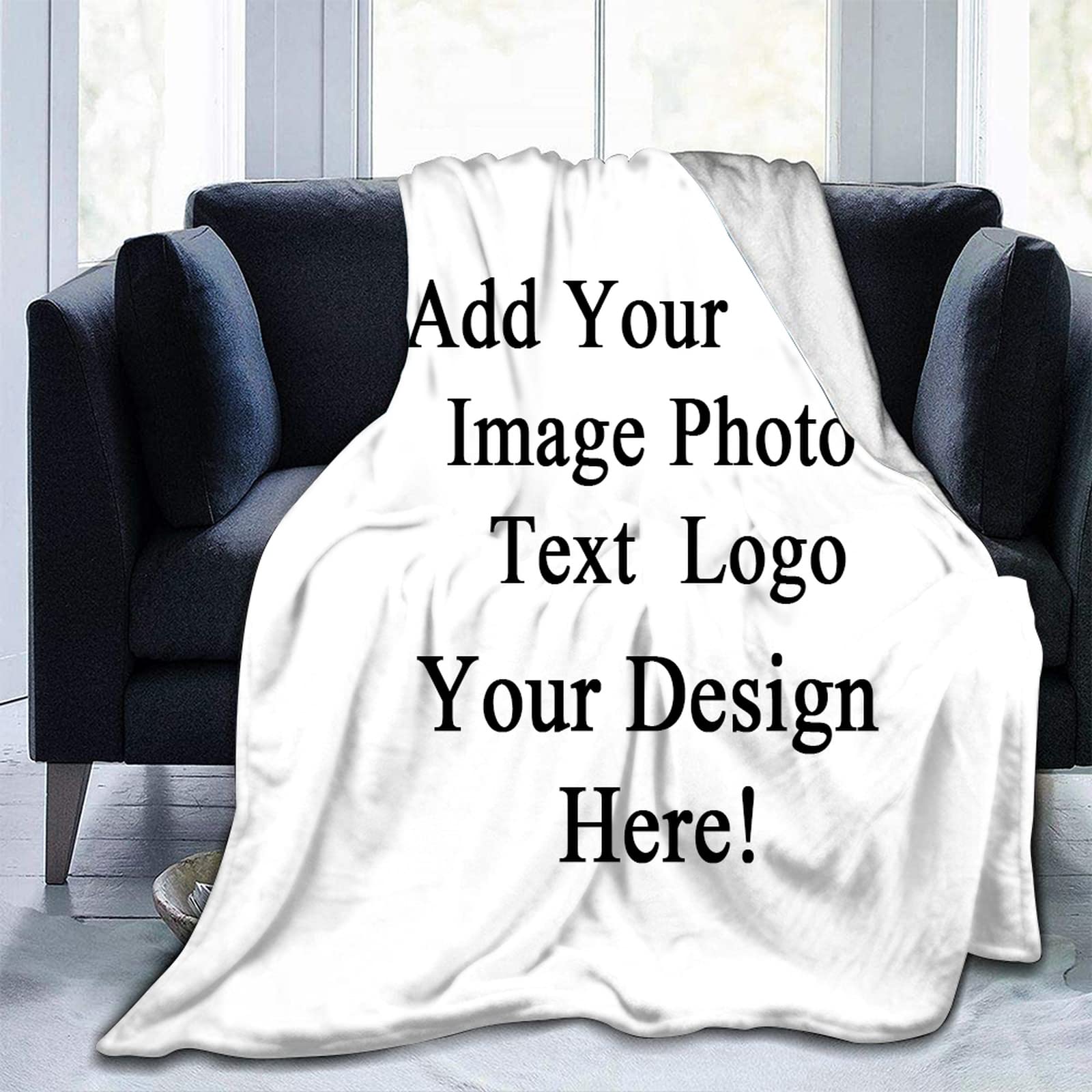 Custom Photo Blanket for Adults - Personalized Fleece Throw with Your Picture - 47.24x68.9 inches (120x175cm) - Unique Gift for Couples, Family & Friends - Perfect for Anniversaries, Birthdays & Home Decor