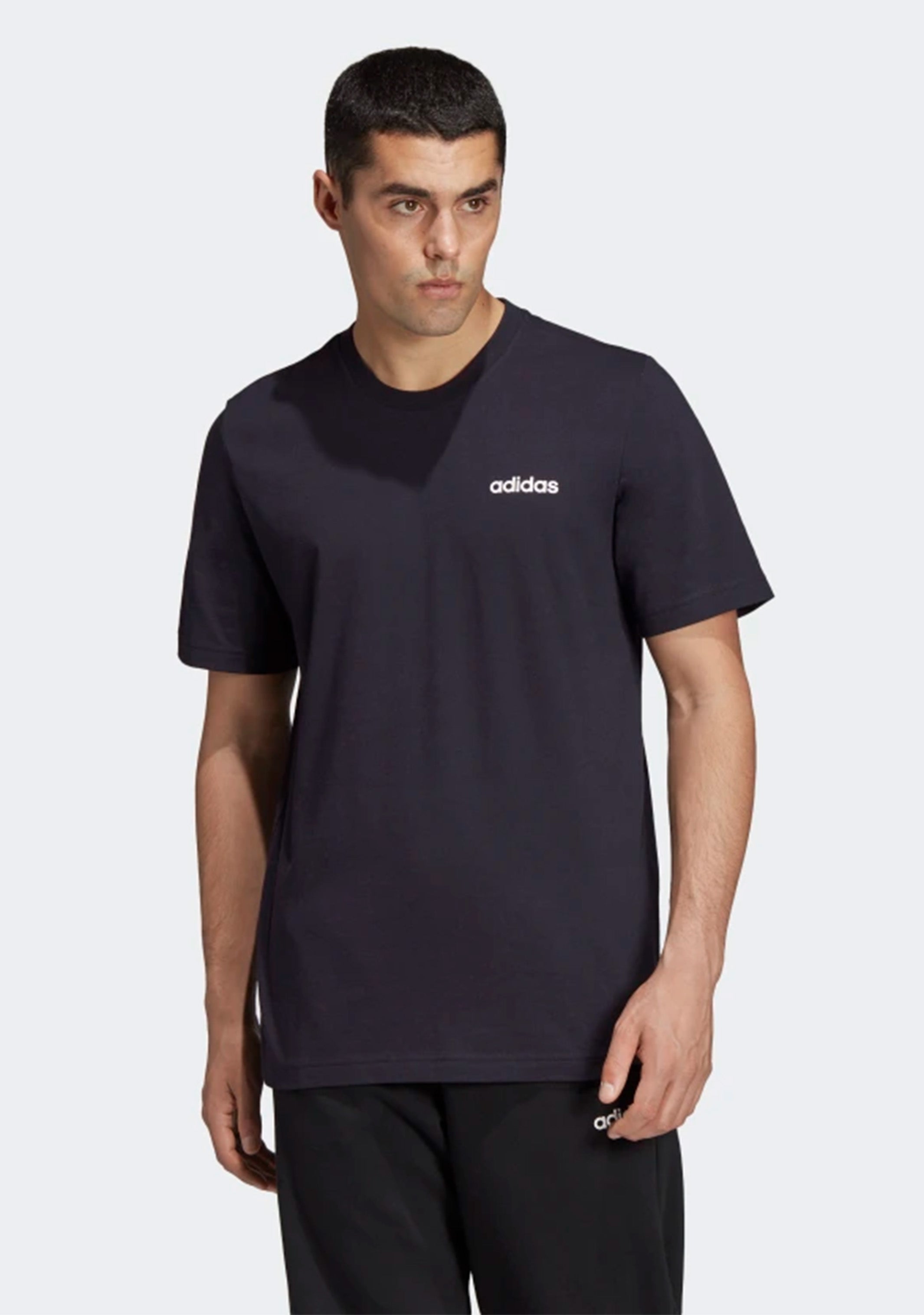 Adidas Men's Essential Plain T-Shirt - Soft Cotton Crew Neck Tee for Casual Wear, Gym & Everyday Comfort