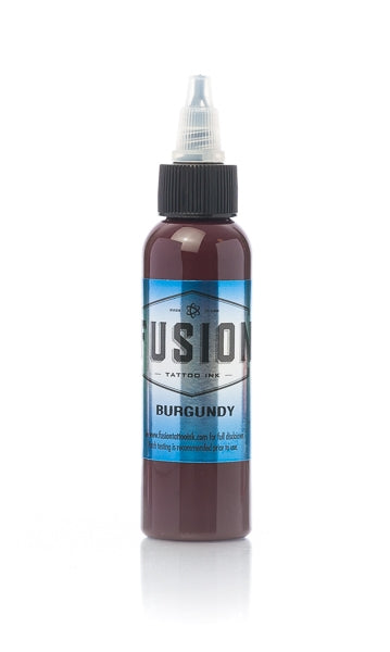 Premium Burgundy Tattoo Ink - Professional Fusion Formula - Multiple Size Options for Artists - Ideal for Realism, Portrait & Cosmetic Tattooing