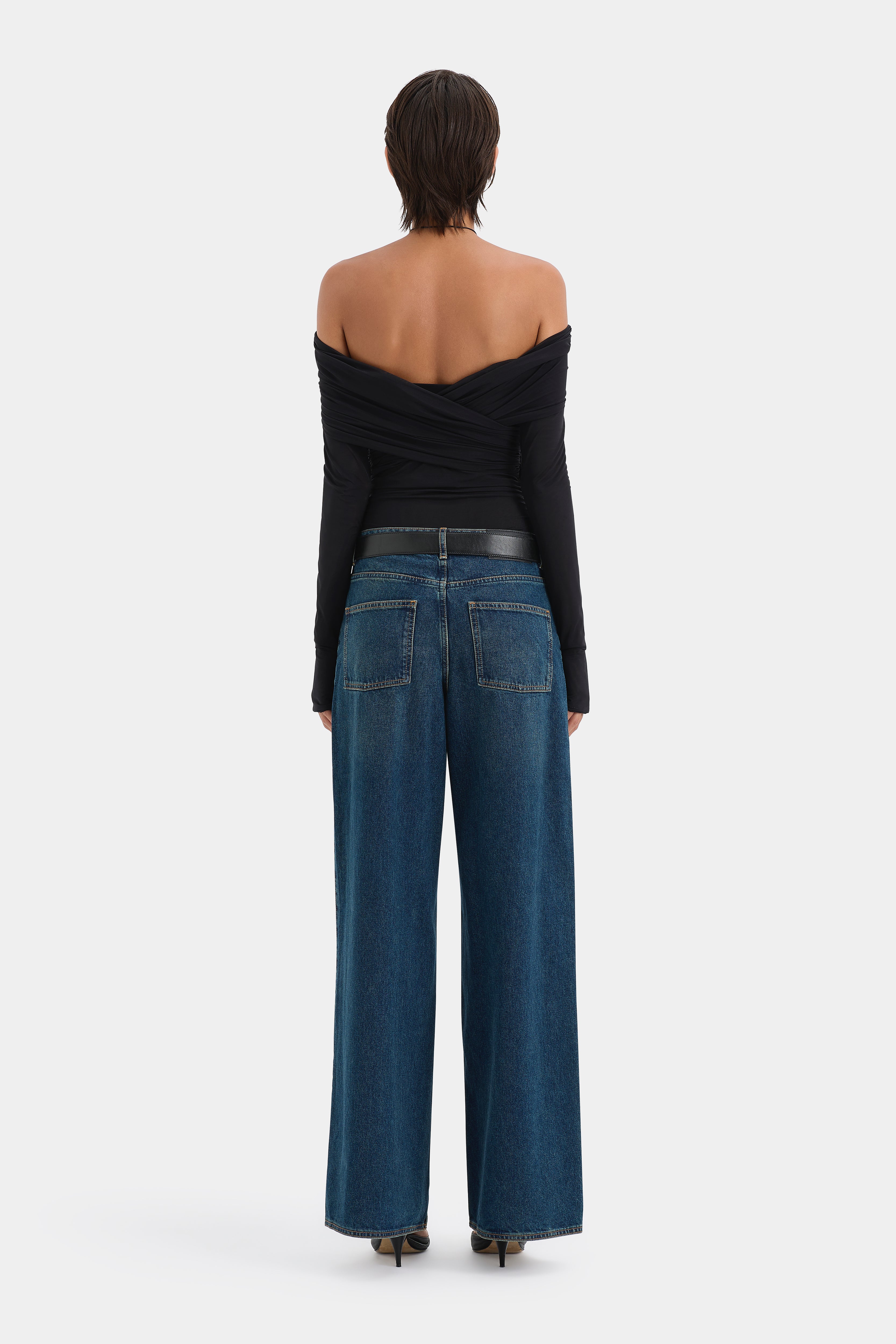 Jacques Women's Gathered Long Sleeve Blouse - Elegant Casual Tops for Work, Date Night & Everyday Wear