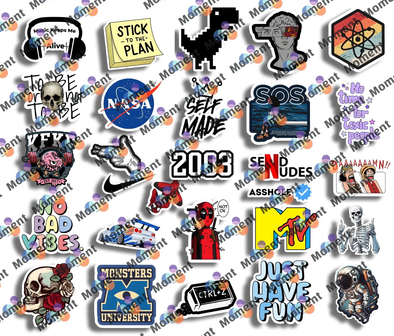 30Pcs Aesthetic Vinyl Stickers - Waterproof Decals for Water Bottles, Laptops, Phones, Scrapbooking, Guitars, Journals - Reusable & Self-Adhesive, 8.3 Inch - Perfect for DIY Crafts, Home Decor, and Personalizing Accessories