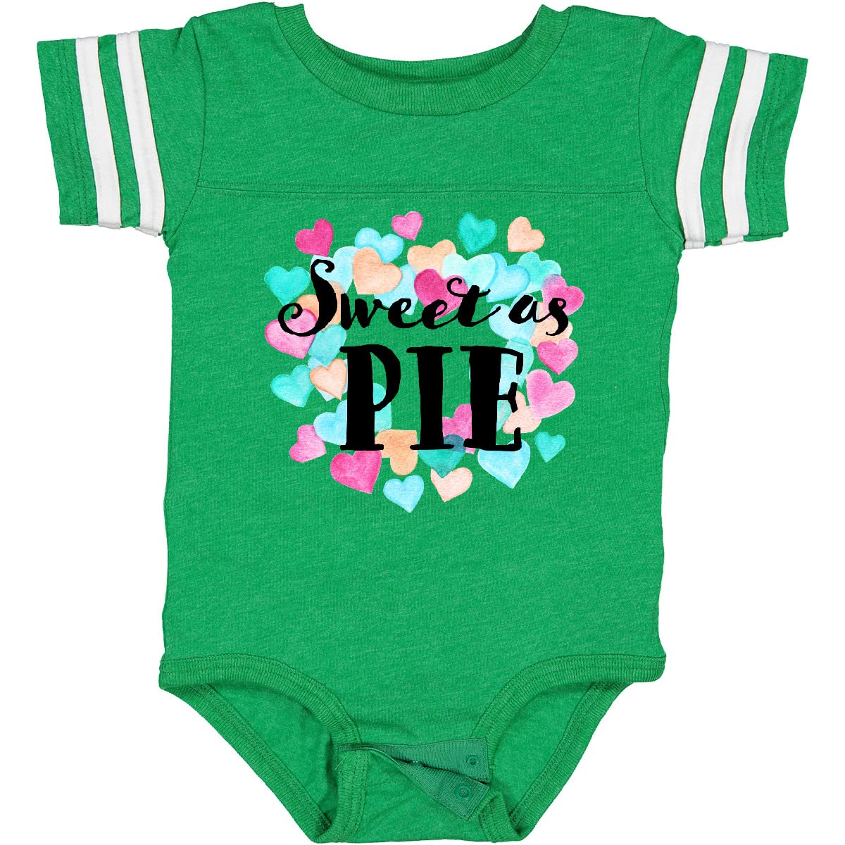 Inktastic Sweet As Pie Hearts Baby Bodysuit - Cute Heart Print Onesie for Infants & Newborns - Perfect for Family Photos, Baby Showers & Everyday Wear