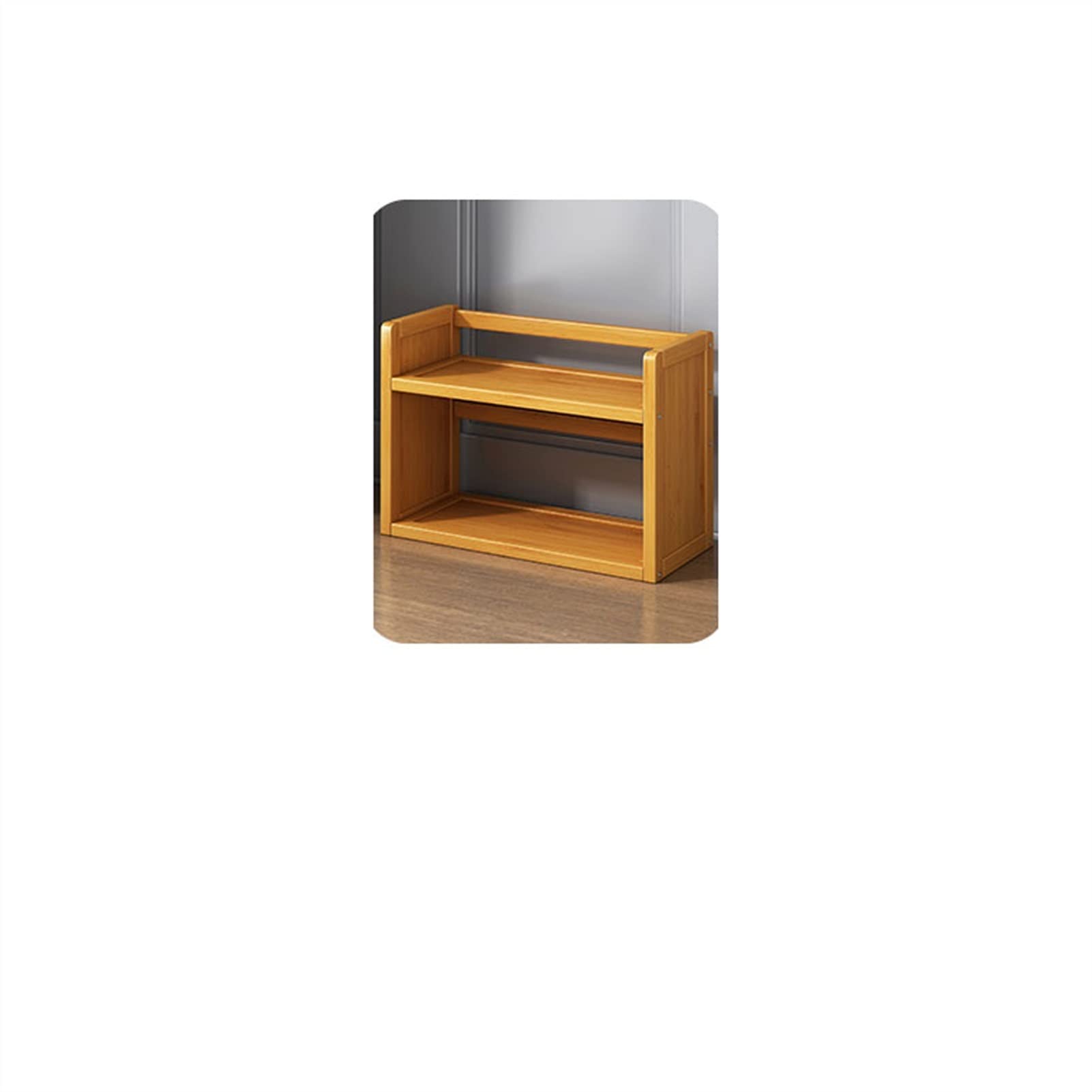 Rustic Open Standing Bookcase with Frame - Wooden Bookshelf Organizer for Living Room, Bedroom & Office - Perfect for Displaying Books, Decor & Storage Solutions