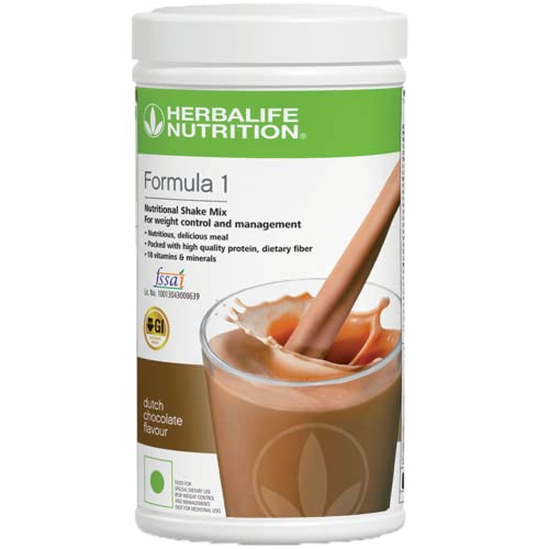 Herbalife Nutrition Formula 1 Protein Shake Mix - Dutch Chocolate Flavor - 500g Meal Replacement Powder for Weight Loss & Muscle Support | Perfect for Breakfast, Post-Workout Recovery or Healthy Snacking