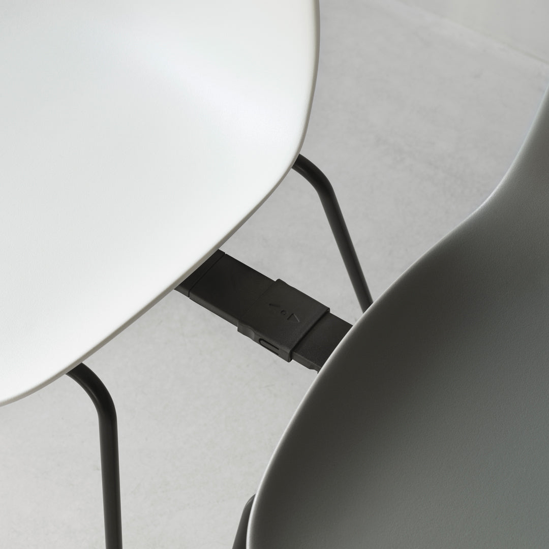 Stackable Side Chair with Metal Legs - Fully Upholstered Dining Chair for Kitchen, Restaurant, or Office Use