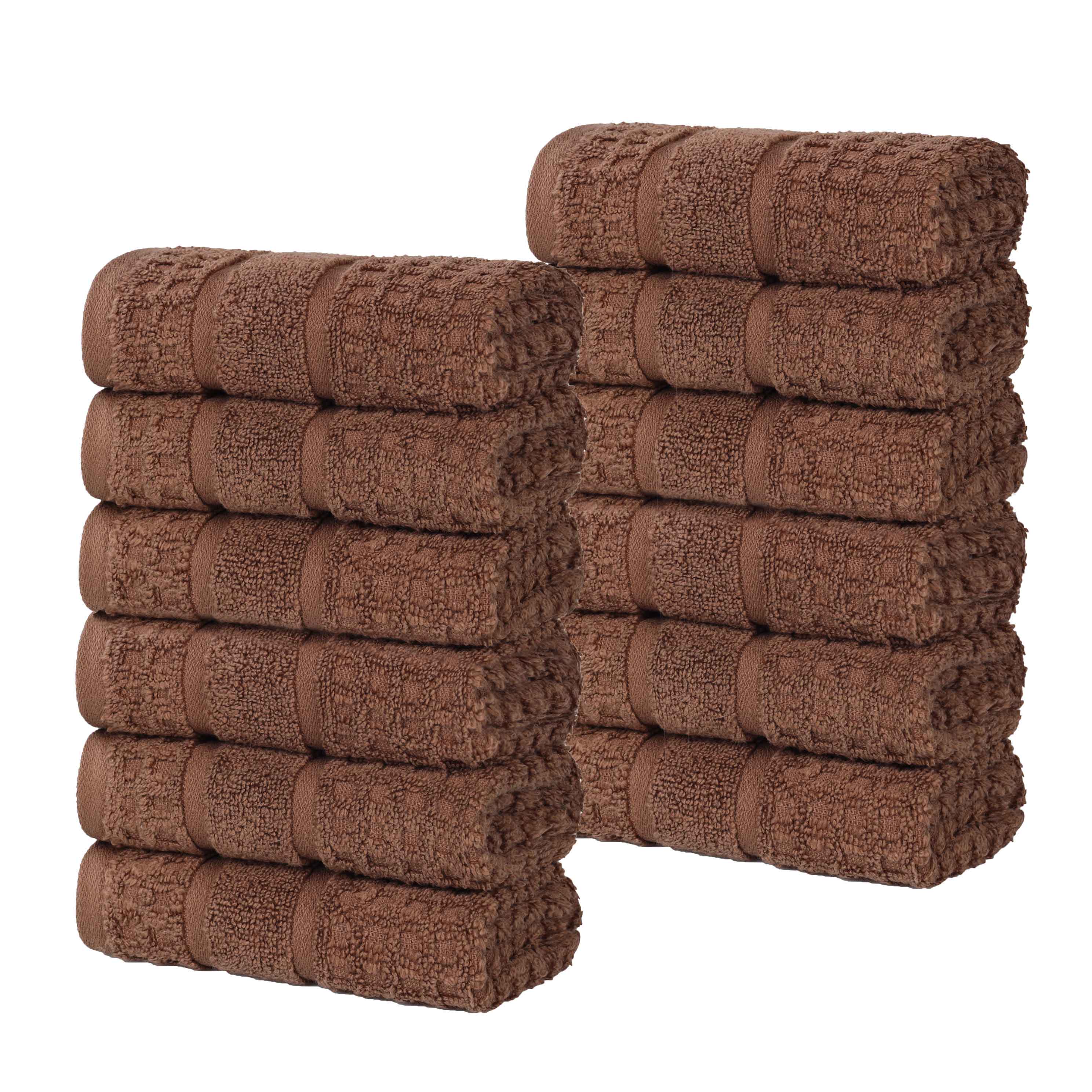 12-Pack Zero Twist Cotton Waffle Honeycomb Face Towels | Ultra Soft & Absorbent | Perfect for Spa, Gym, Travel & Daily Skincare Routine