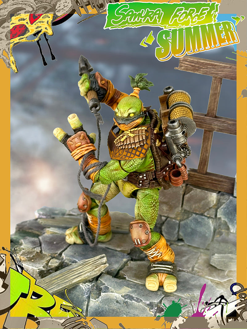 Fury Toys 1/12 Scale 5-inch Action Figure - Wave 3 Rage Samurai Force Turtle Collectible Figure for Display & Play | Perfect for Anime Fans, Model Collectors, and Gift Giving